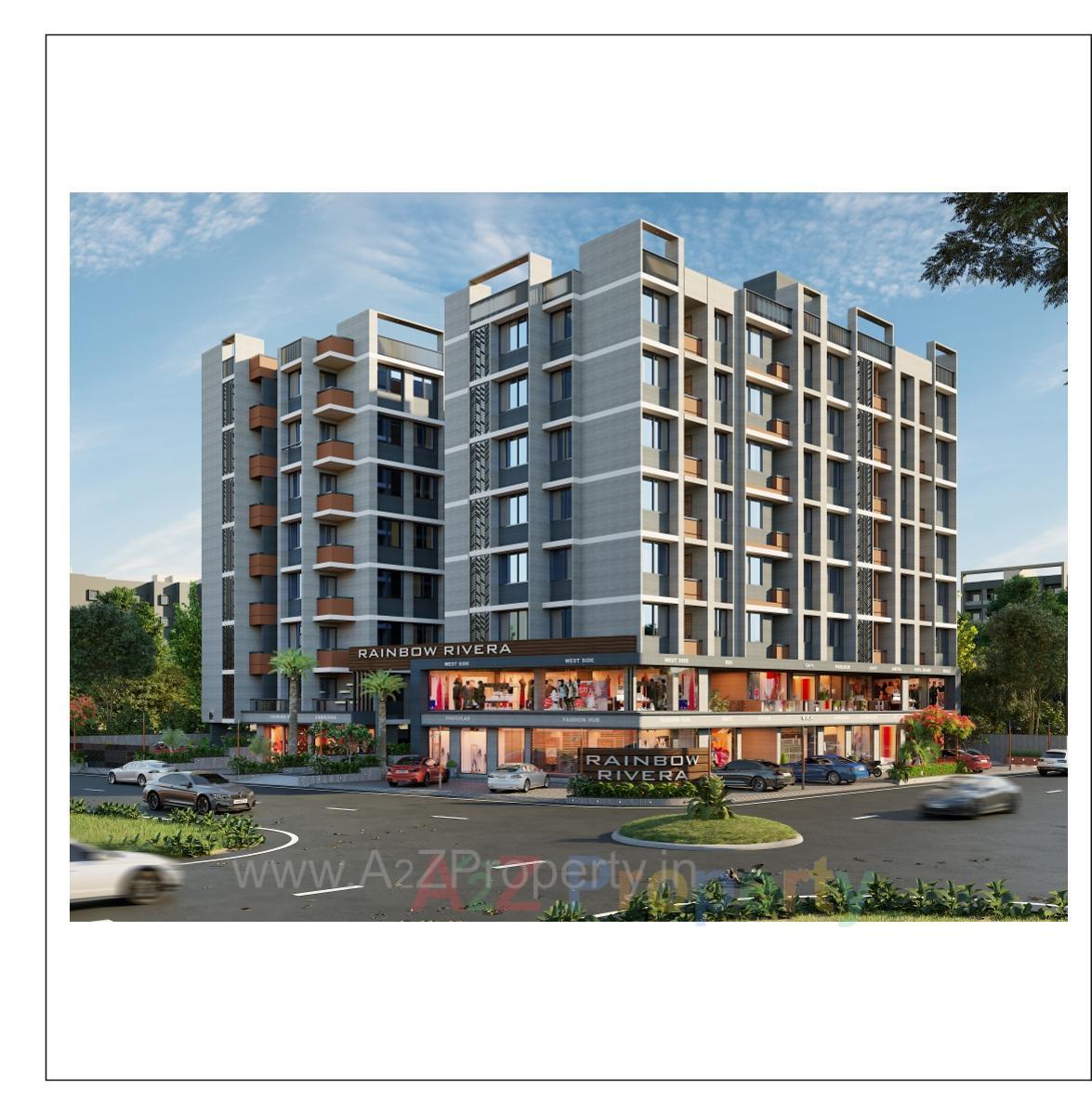 3D Elevation of real estate project Rainbow Rivera located at Vatva, Ahmedabad, Gujarat