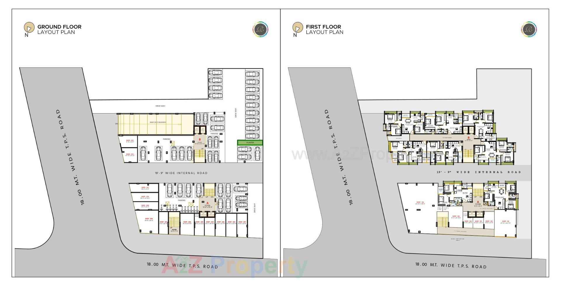 Layout of real estate project Rainbow Rivera located at Vatva, Ahmedabad, Gujarat