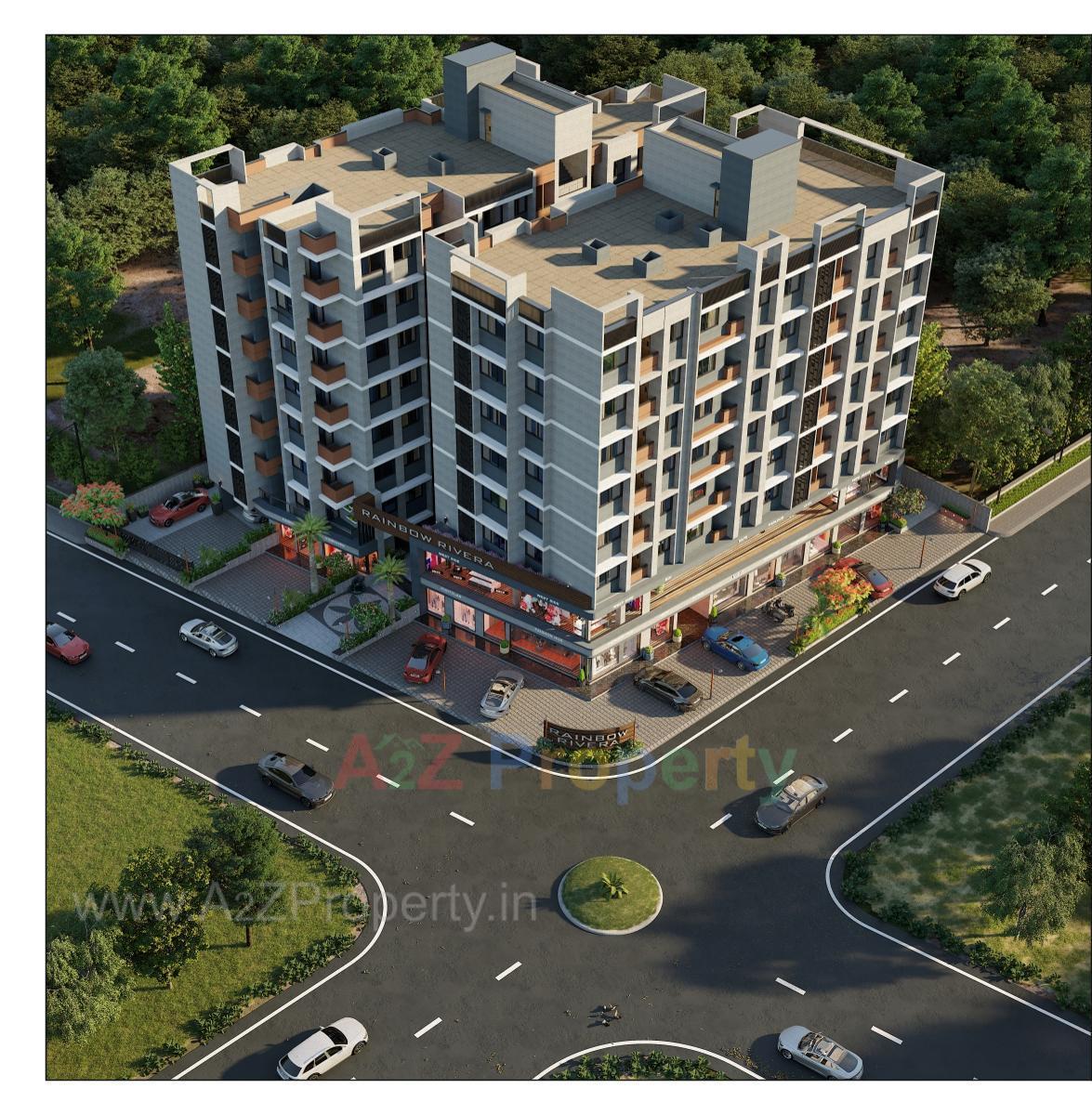 3D Elevation of real estate project Rainbow Rivera located at Vatva, Ahmedabad, Gujarat