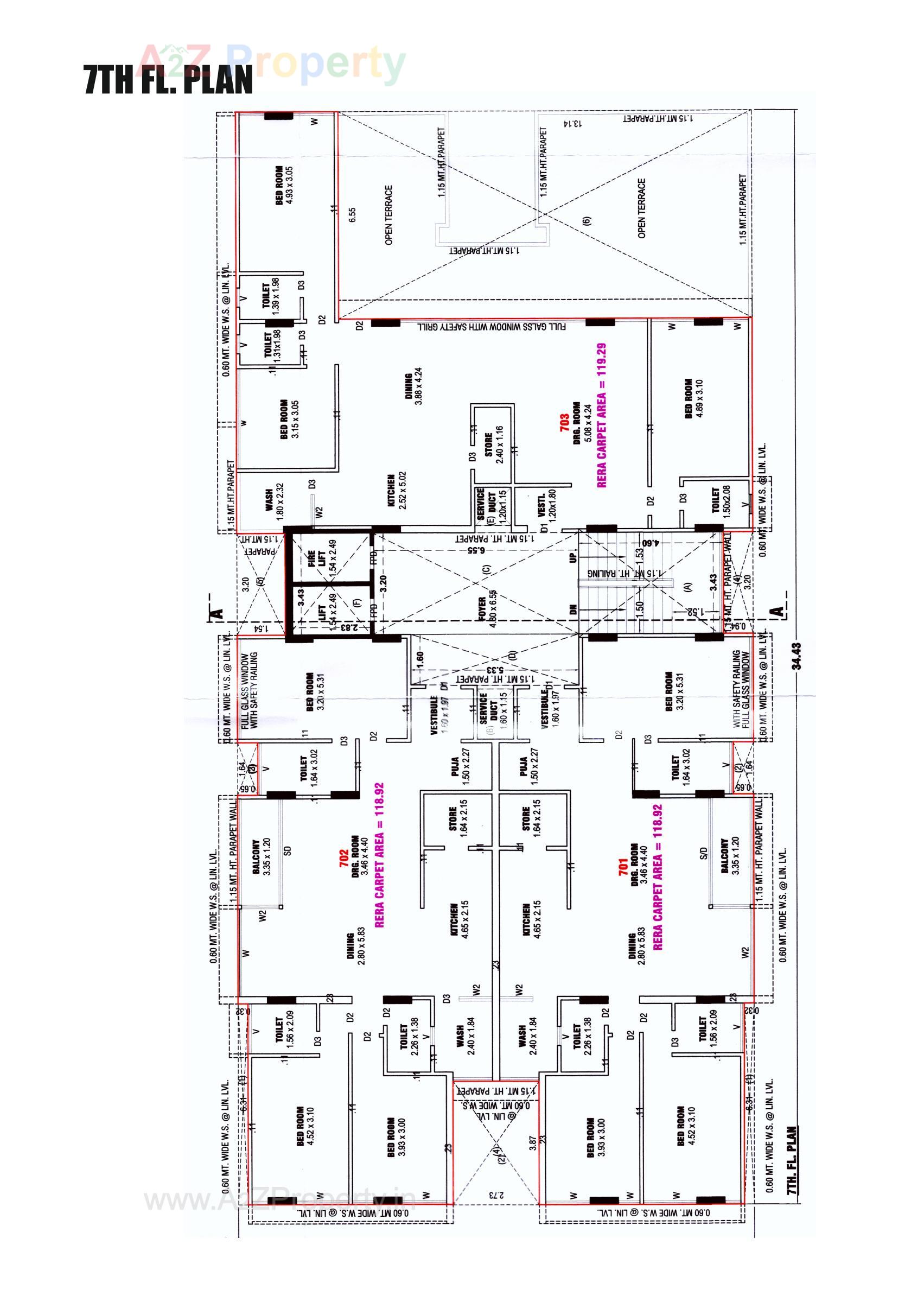 Layout of real estate project Rajal Apartment located at Shekha[shekhpur, Ahmedabad, Gujarat