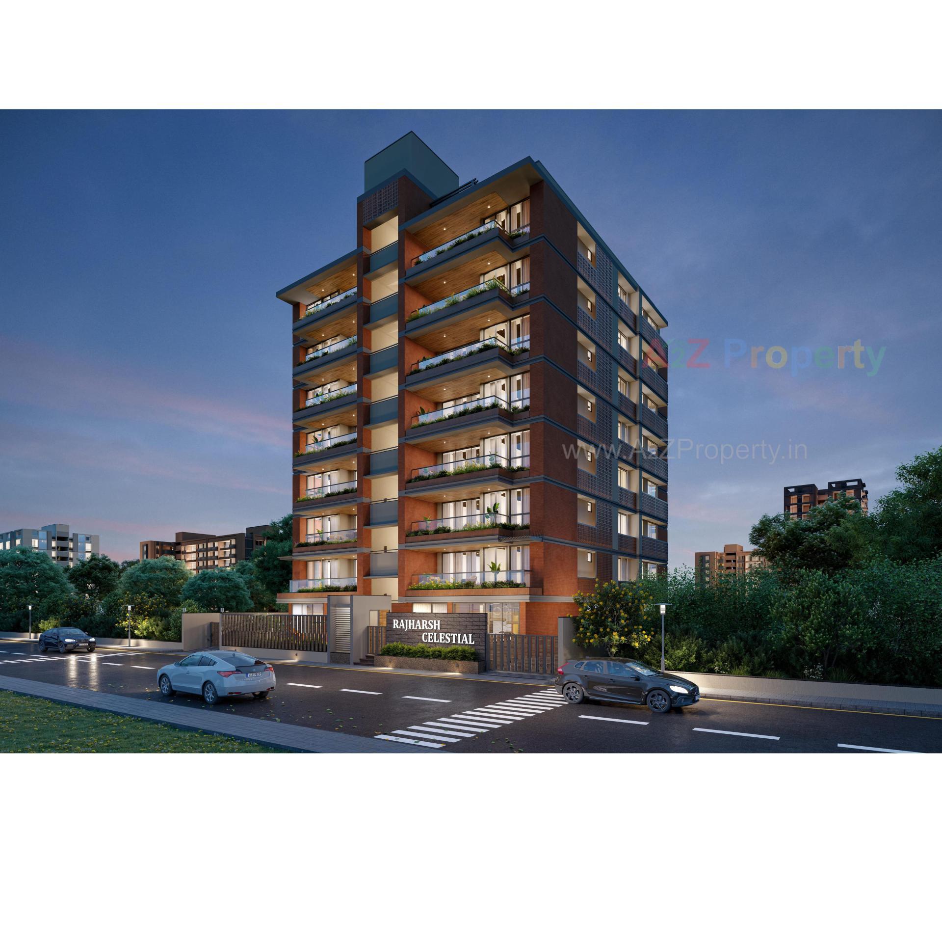 3D Elevation of real estate project Rajharsh Celestial located at Changishpur, Ahmedabad, Gujarat