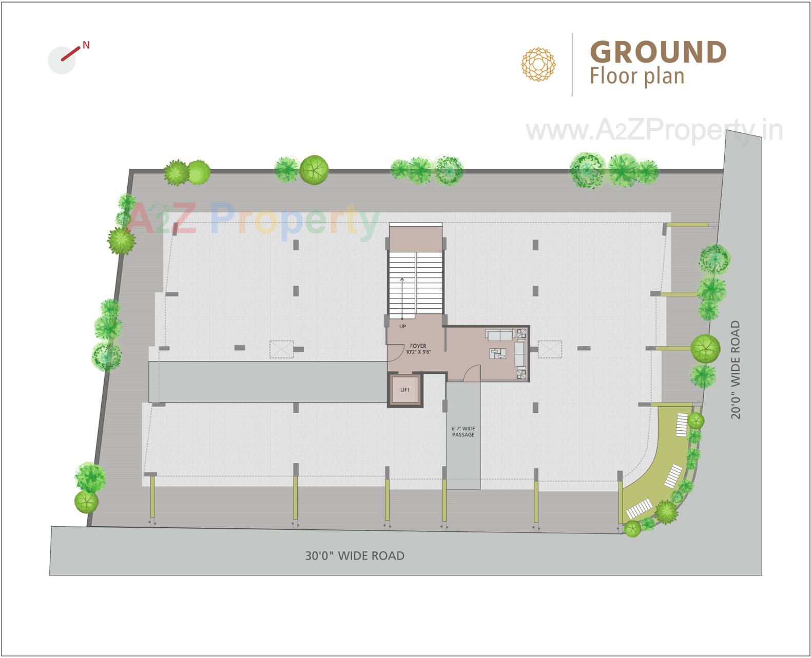 Layout of real estate project Rajharsh Enclave located at Kochrub, Ahmedabad, Gujarat