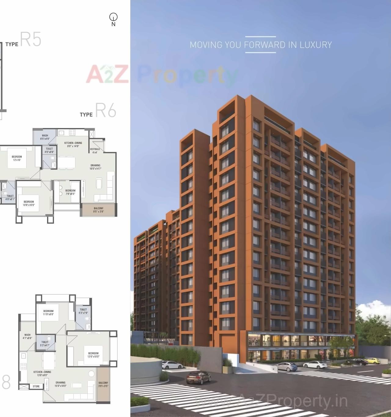 Layout of real estate project Rajshree Heights located at Bag-e-firdos, Ahmedabad, Gujarat