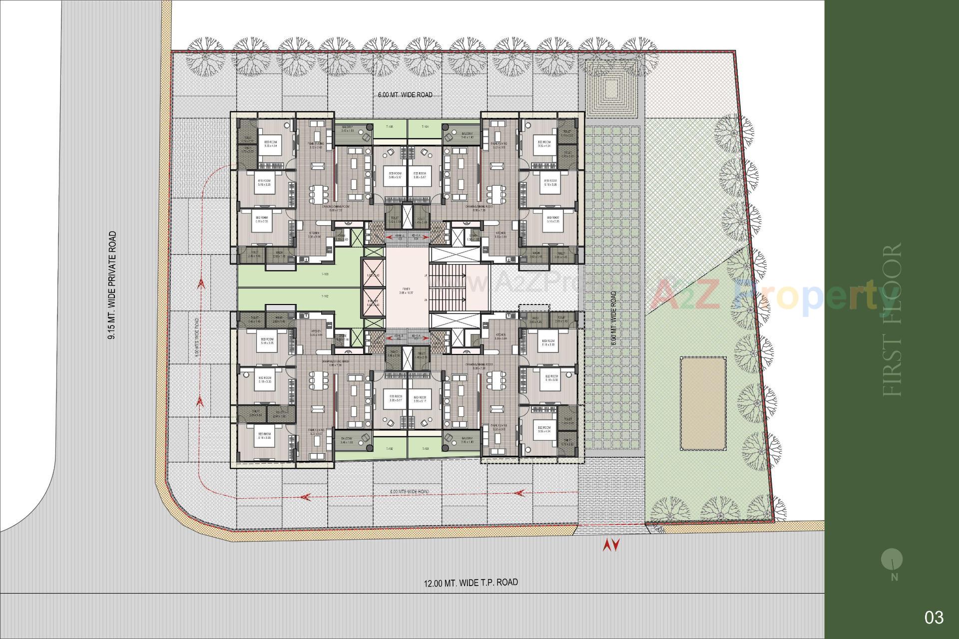 Layout of real estate project Rajshree Samvar located at Kochrab, Ahmedabad, Gujarat