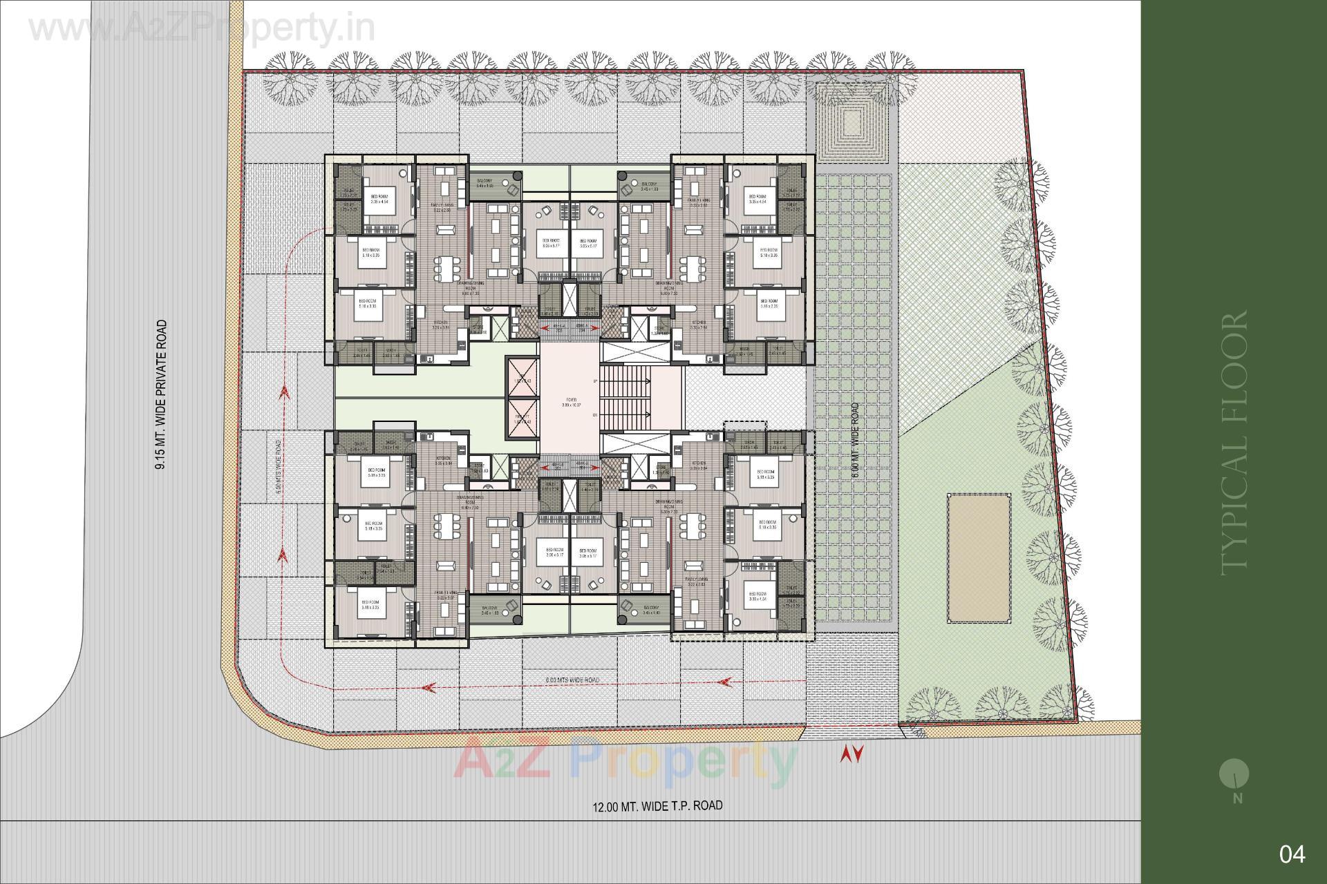 Layout of real estate project Rajshree Samvar located at Kochrab, Ahmedabad, Gujarat