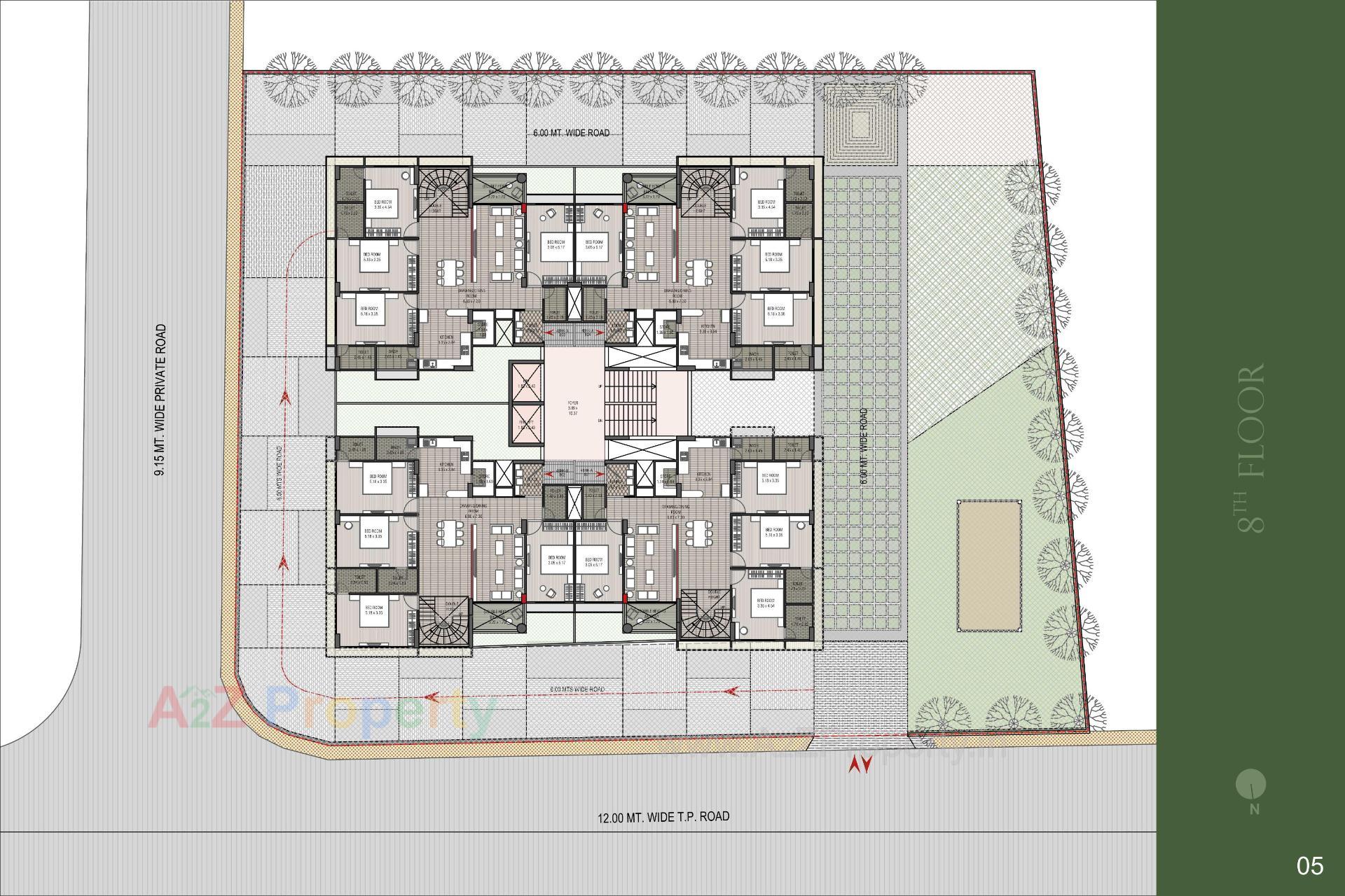 Layout of real estate project Rajshree Samvar located at Kochrab, Ahmedabad, Gujarat