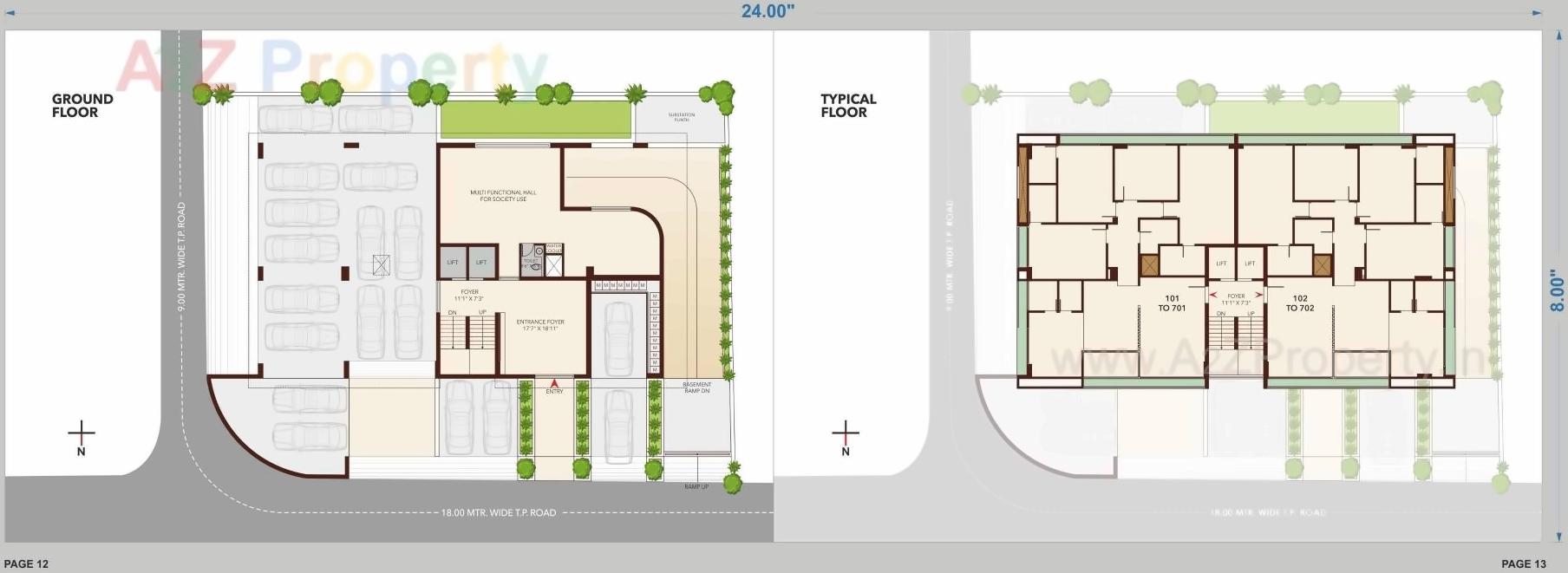 Layout of real estate project Rajshree Samvar located at Changispur-ta, Ahmedabad, Gujarat