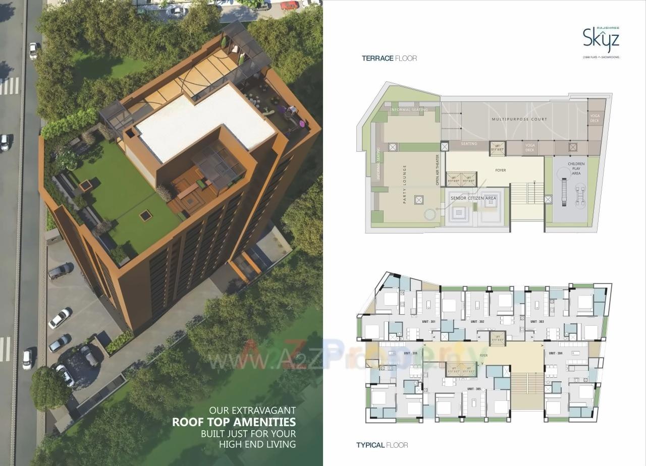 Layout of real estate project Rajshree Skyz located at Mithipur, Ahmedabad, Gujarat