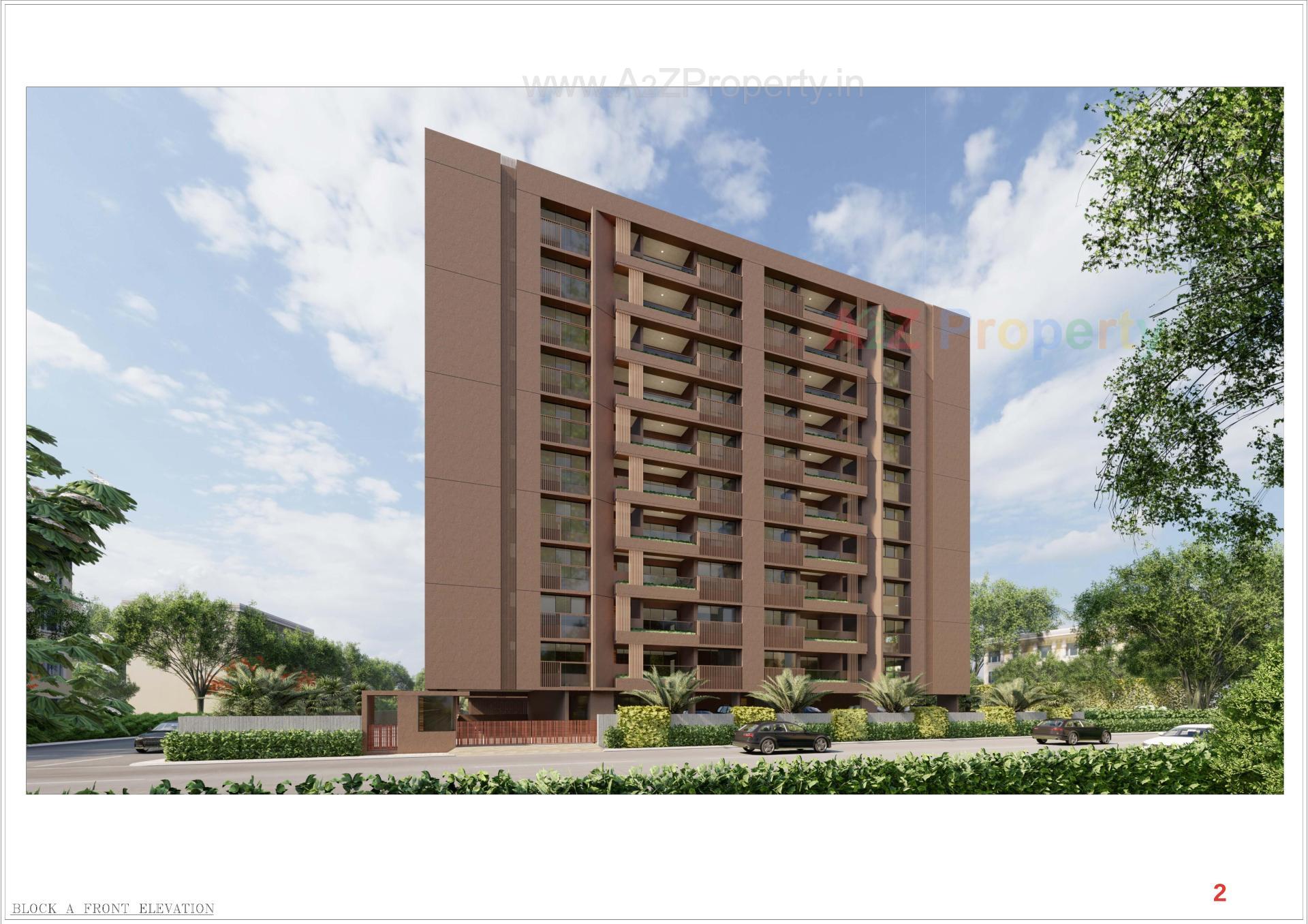 3D Elevation of real estate project Rajul Greens located at Chhadawad, Ahmedabad, Gujarat