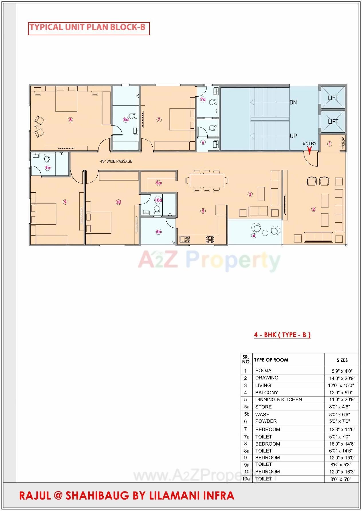 Layout of real estate project Rajul located at Asarwa, Ahmedabad, Gujarat