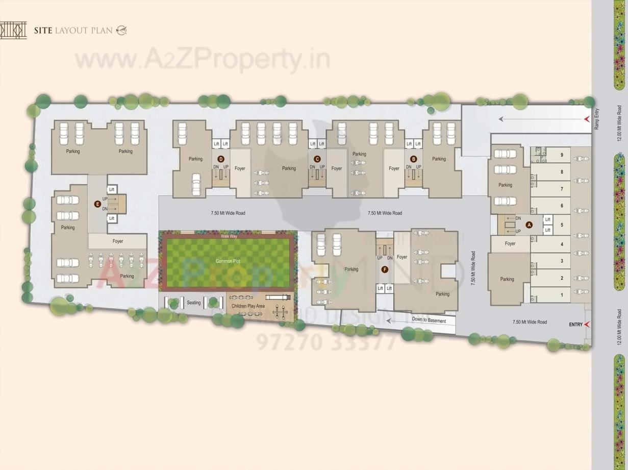 Layout of real estate project Rajvi Elegance located at Nikol, Ahmedabad, Gujarat