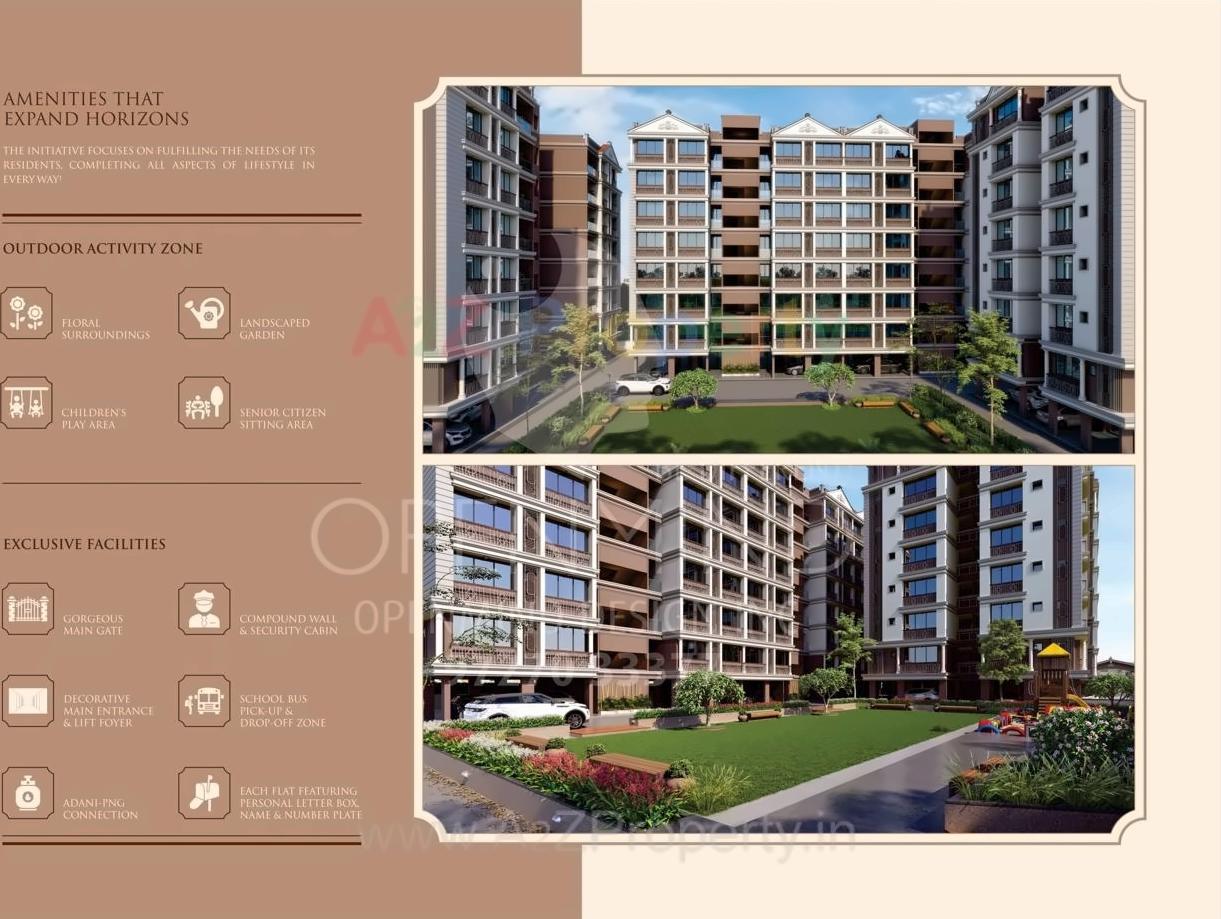 3D Elevation of real estate project Rajvi Elegance located at Nikol, Ahmedabad, Gujarat