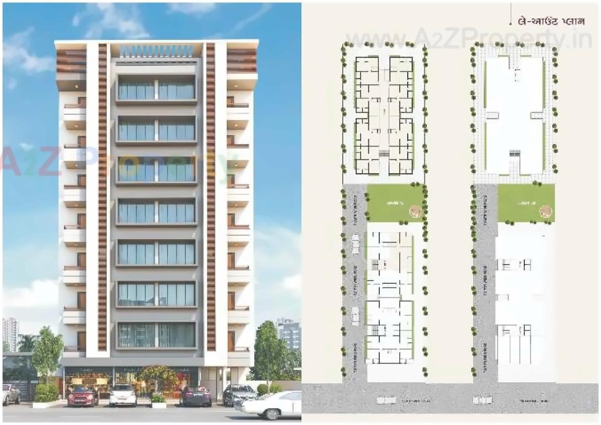 Layout of real estate project Rajvi Residency located at Nikol, Ahmedabad, Gujarat