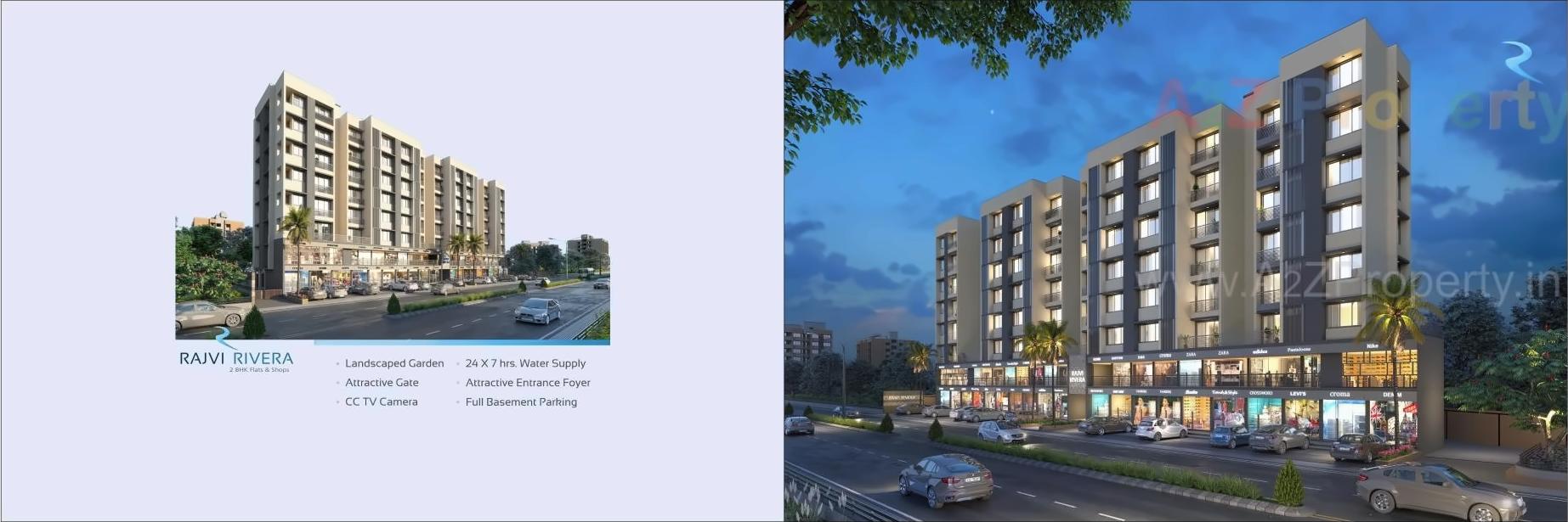 3D Elevation of real estate project Rajvi Rivera located at Ahmedabad, Ahmedabad, Gujarat