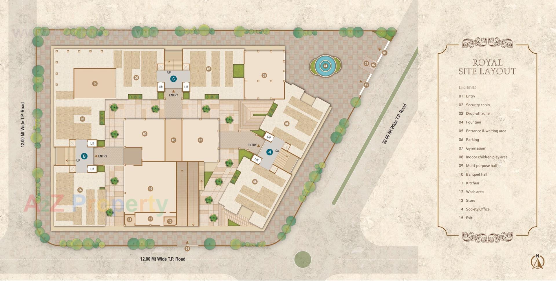 Layout of real estate project Rajvi Royal located at Nikol, Ahmedabad, Gujarat