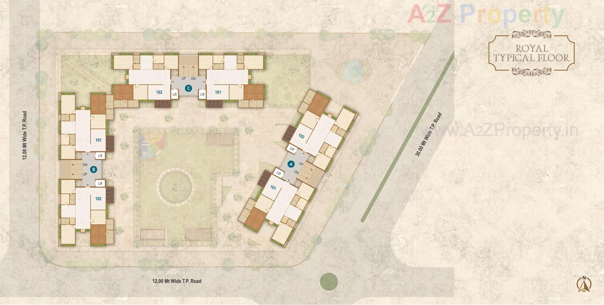 Layout of real estate project Rajvi Royal located at Nikol, Ahmedabad, Gujarat