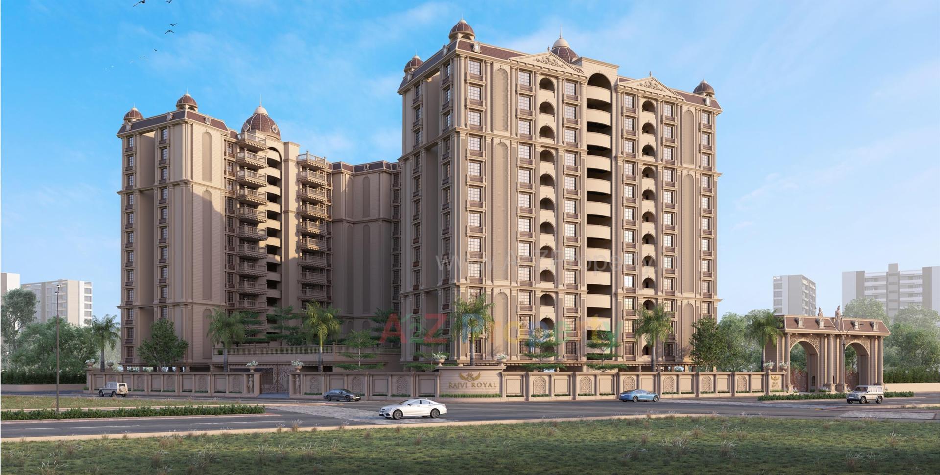3D Elevation of real estate project Rajvi Royal located at Nikol, Ahmedabad, Gujarat