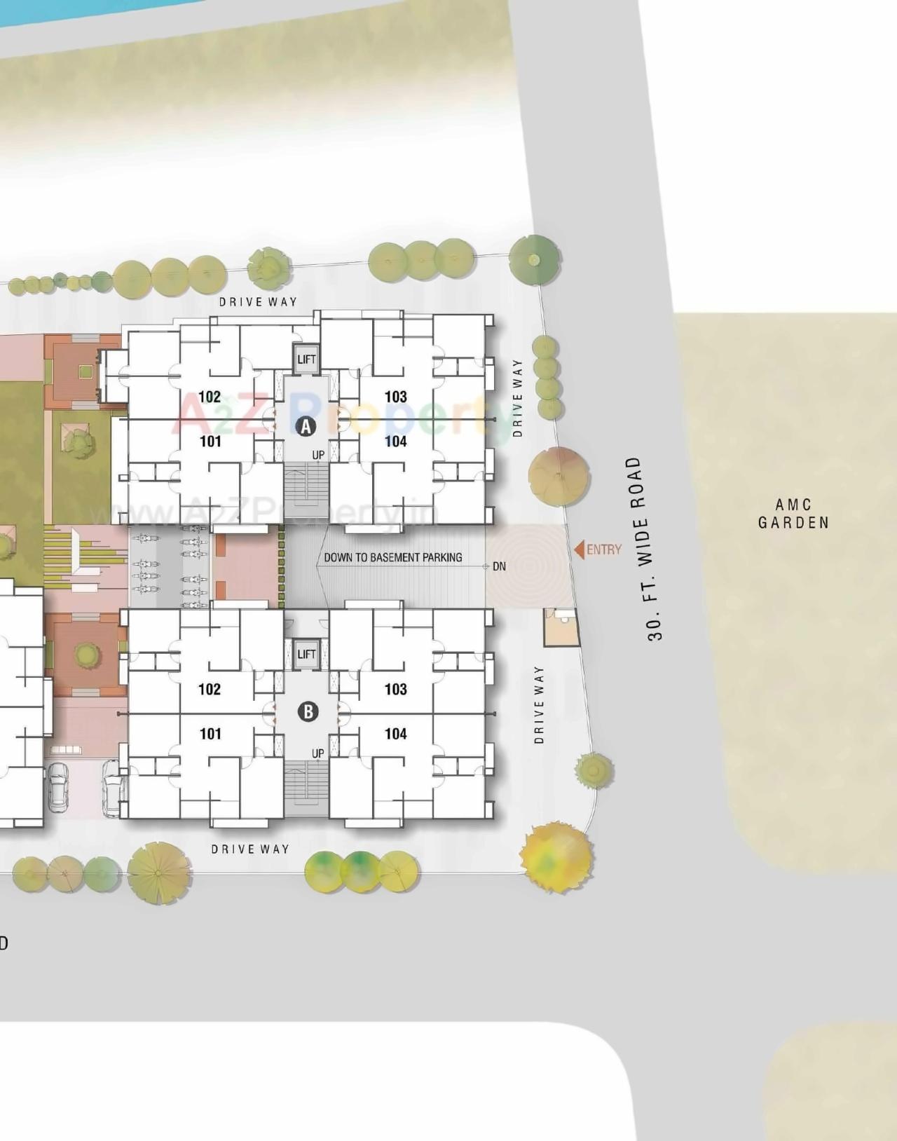 Layout of real estate project Rajyash Rains located at Shahwadi, Ahmedabad, Gujarat