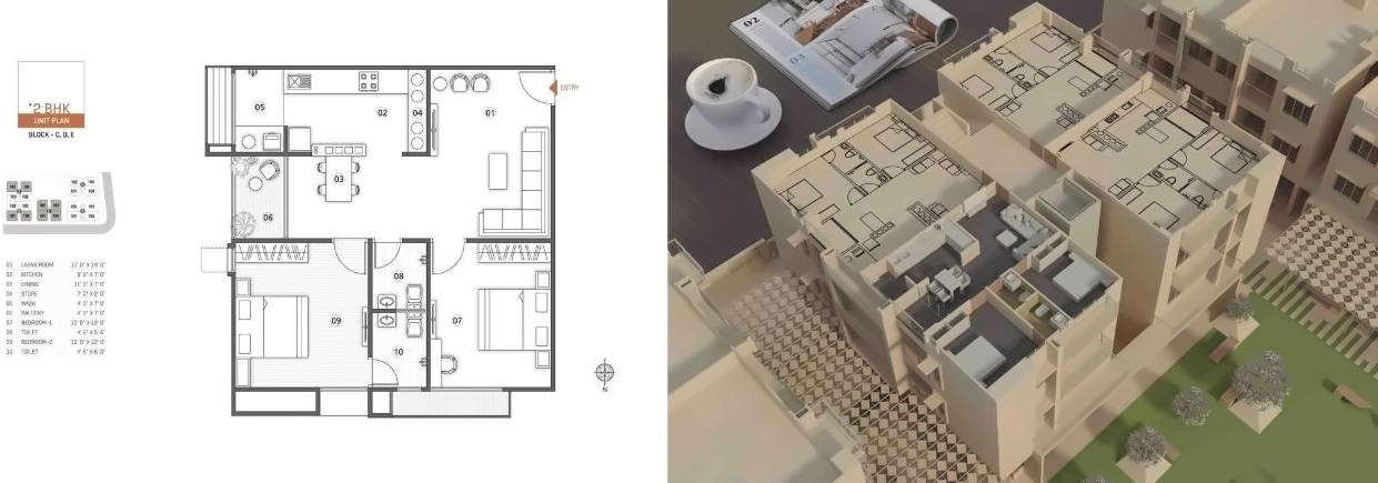 Layout of real estate project Rajyash Rains located at Shahwadi, Ahmedabad, Gujarat