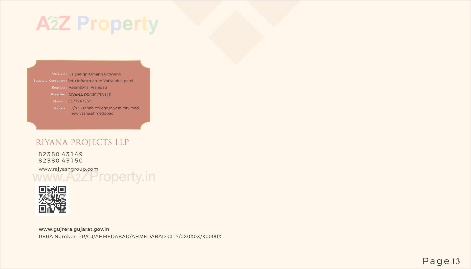  of real estate project Rajyash Reanand located at Vasna, Ahmedabad, Gujarat