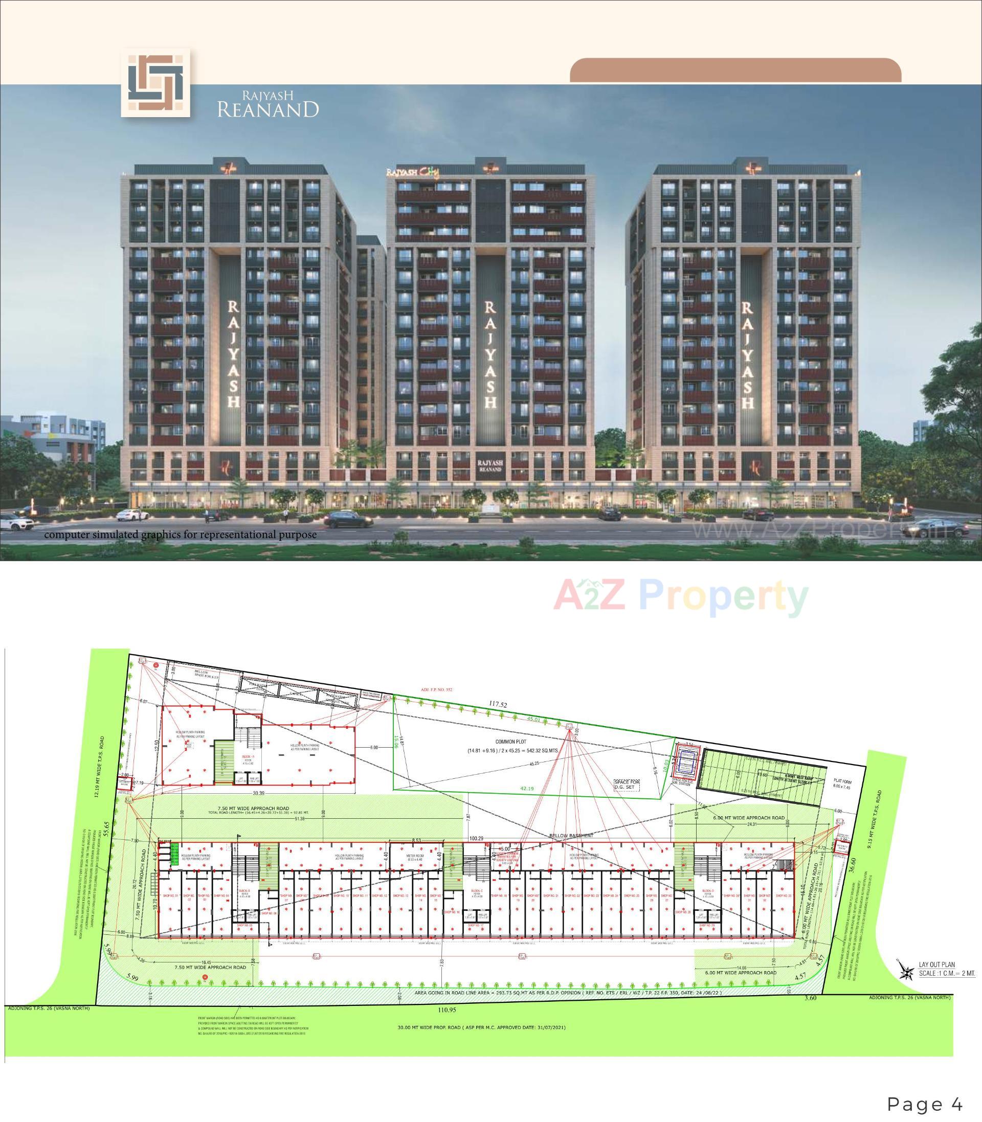 3D Elevation of real estate project Rajyash Reanand located at Vasna, Ahmedabad, Gujarat