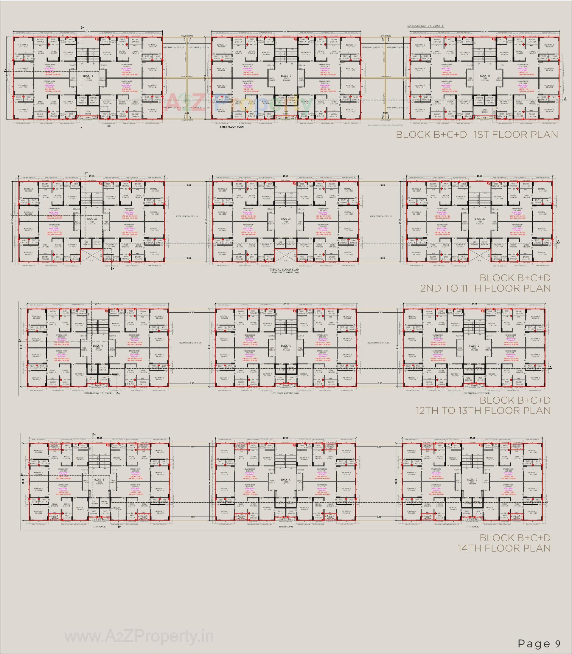 Layout of real estate project Rajyash Reanand located at Vasna, Ahmedabad, Gujarat