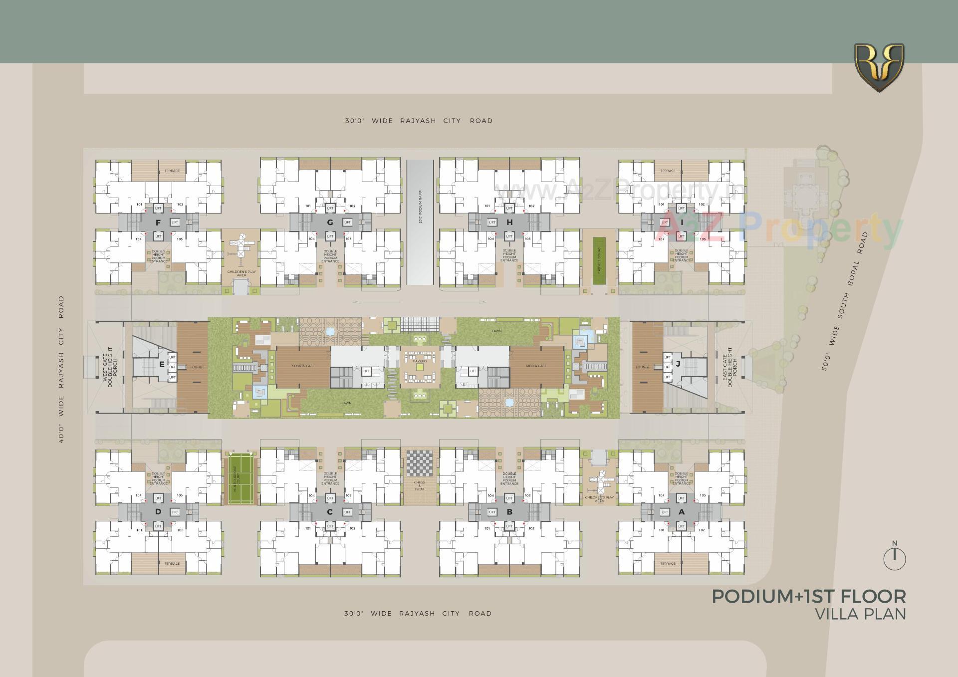 Layout of real estate project Rajyash Regius located at Bopal, Ahmedabad, Gujarat
