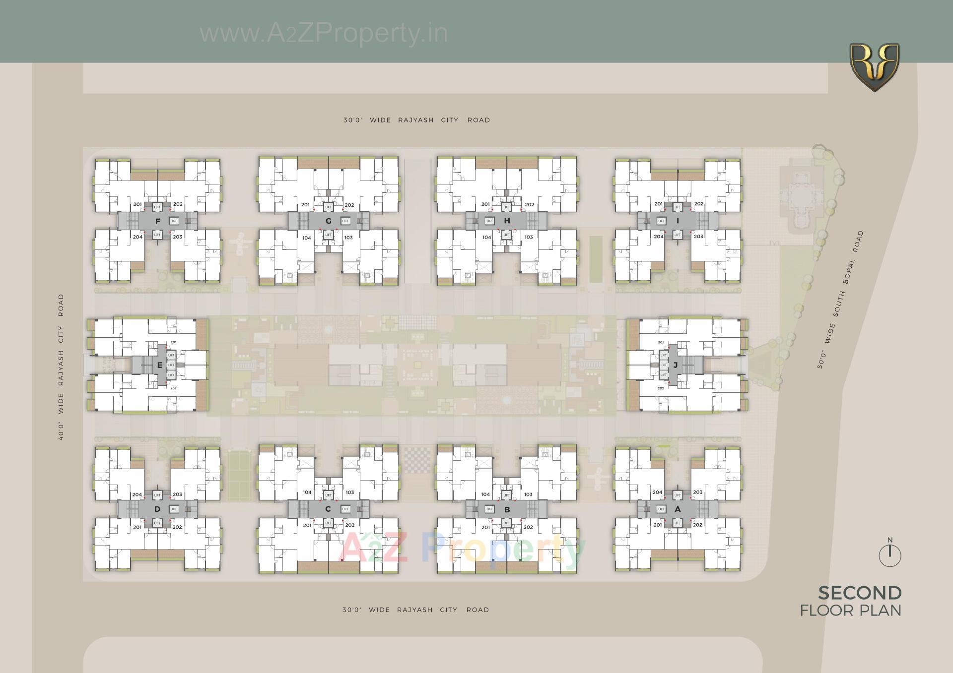 Layout of real estate project Rajyash Regius located at Bopal, Ahmedabad, Gujarat