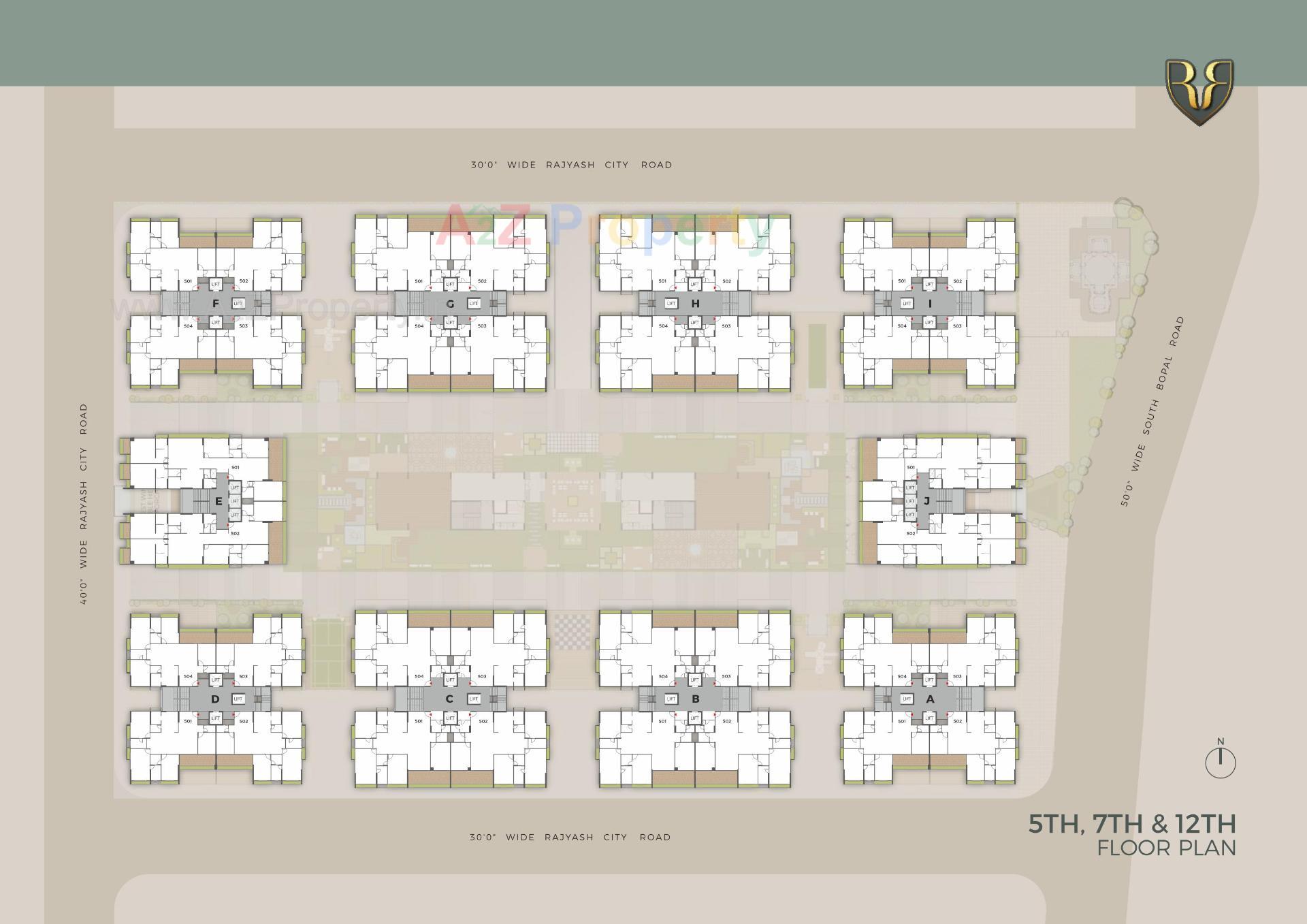Layout of real estate project Rajyash Regius located at Bopal, Ahmedabad, Gujarat