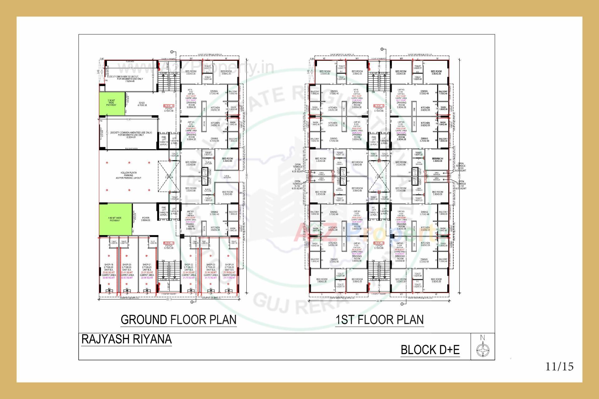 Layout of real estate project Rajyash Riyana located at Vasna, Ahmedabad, Gujarat