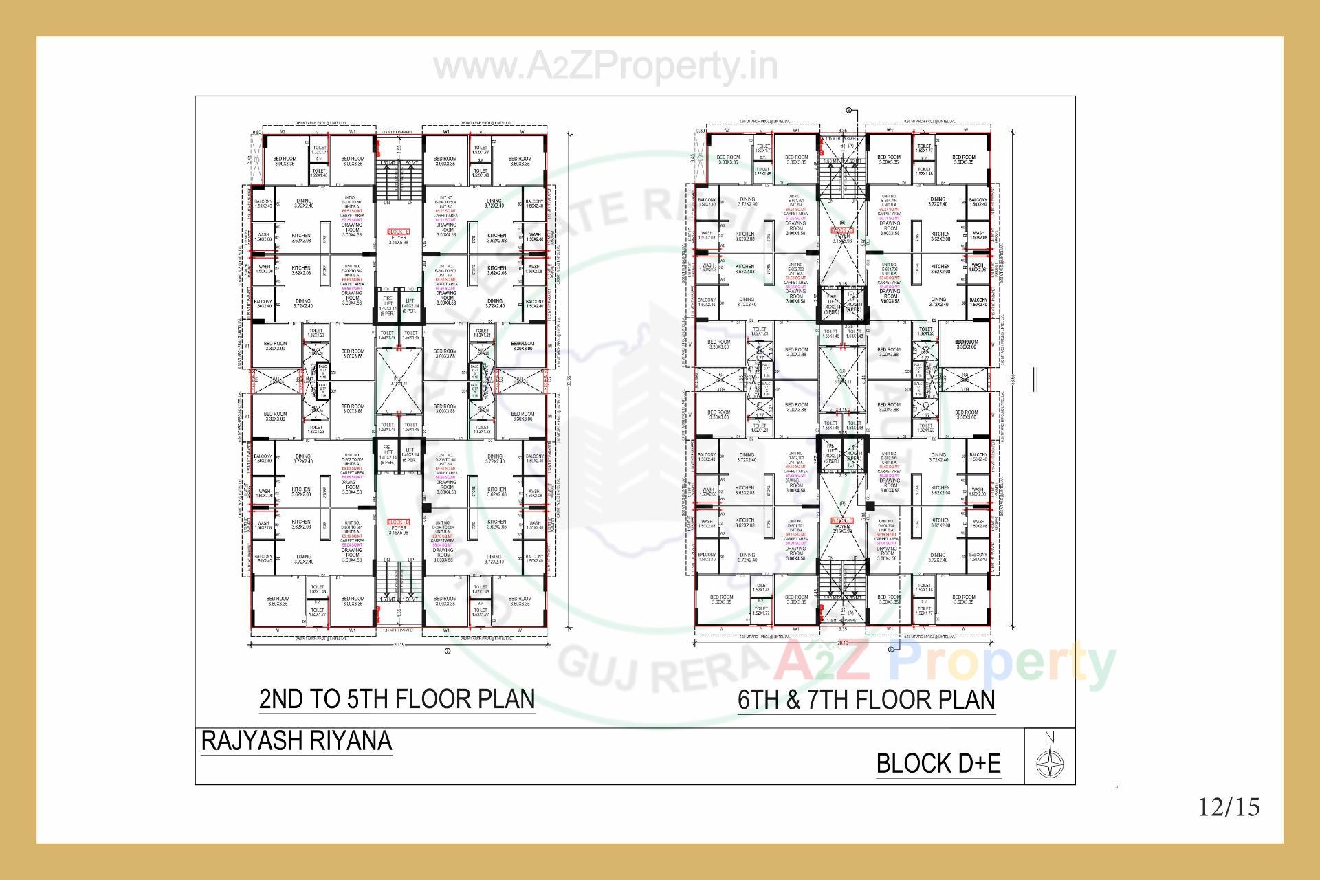 Layout of real estate project Rajyash Riyana located at Vasna, Ahmedabad, Gujarat