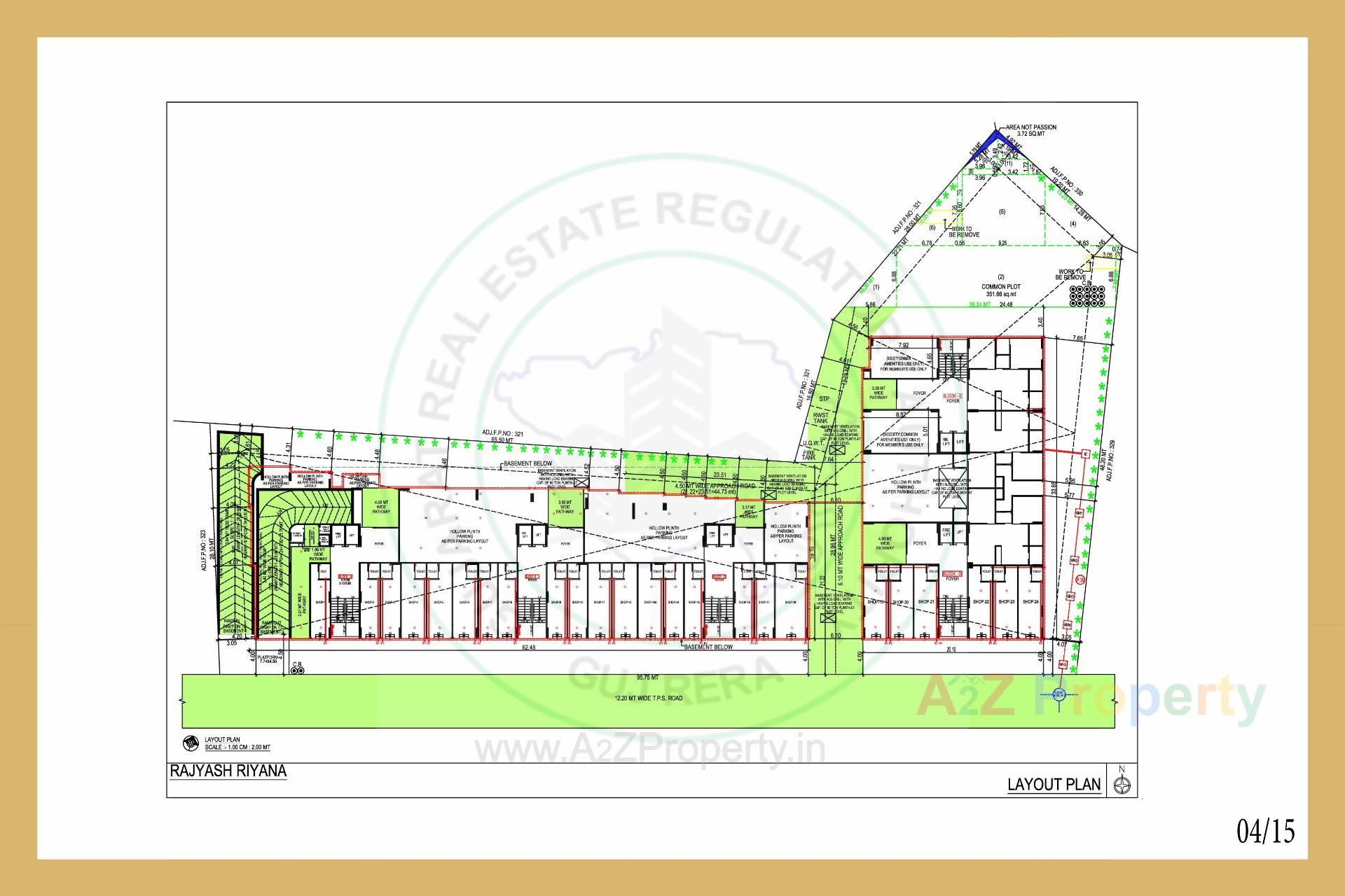 Layout of real estate project Rajyash Riyana located at Vasna, Ahmedabad, Gujarat