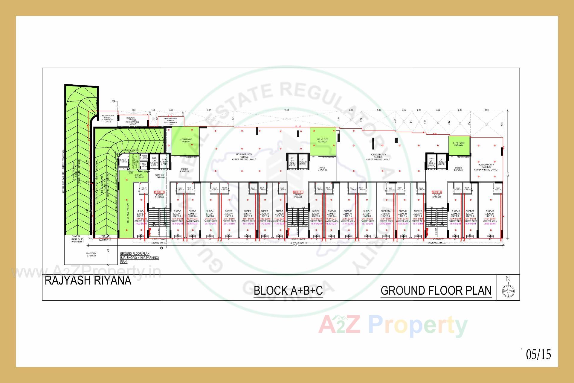 Layout of real estate project Rajyash Riyana located at Vasna, Ahmedabad, Gujarat