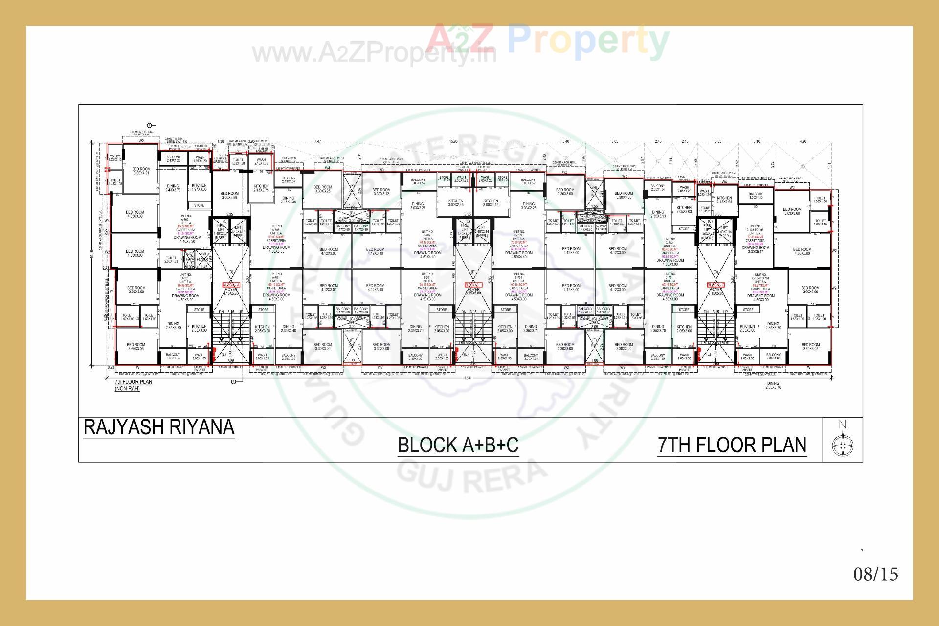 Layout of real estate project Rajyash Riyana located at Vasna, Ahmedabad, Gujarat