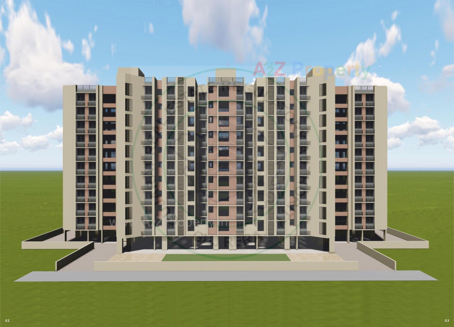 3D Elevation of real estate project Ralsi 130 located at Ghuma, Ahmedabad, Gujarat