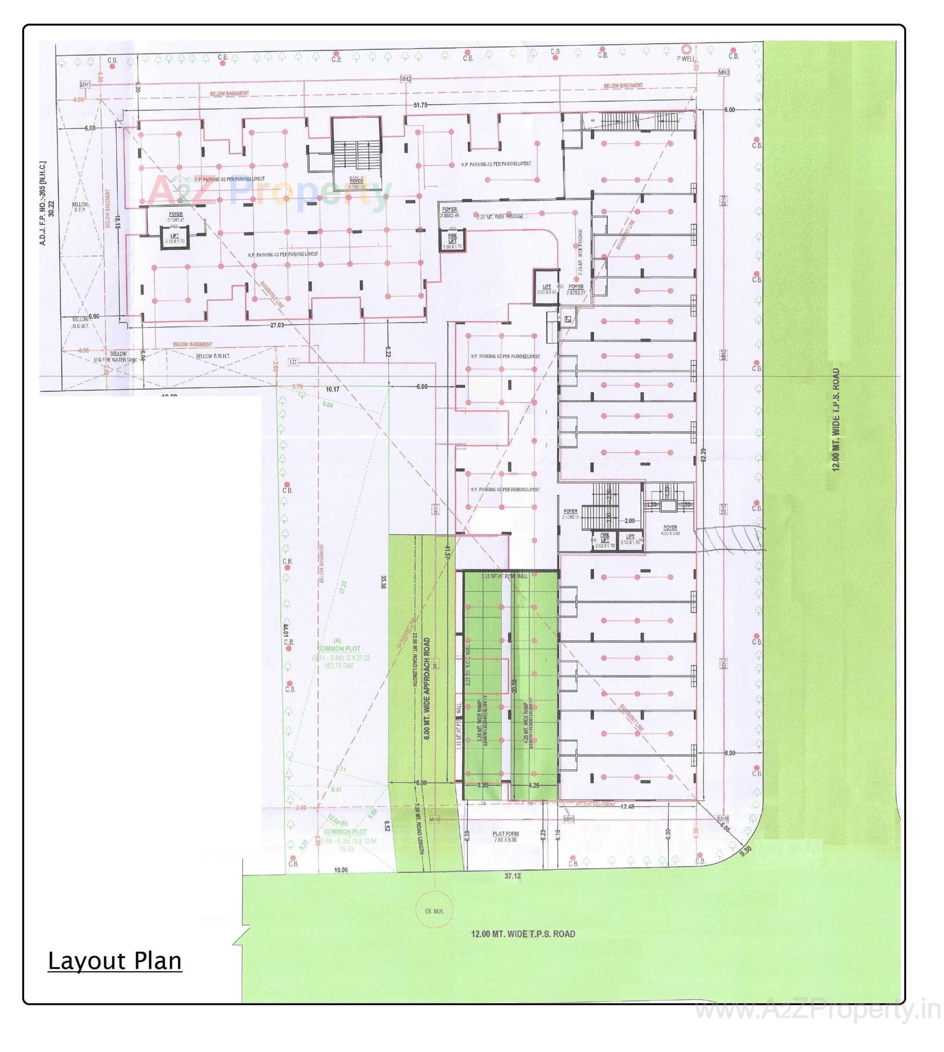 Layout of real estate project Ralsi Rivera located at Ghuma, Ahmedabad, Gujarat
