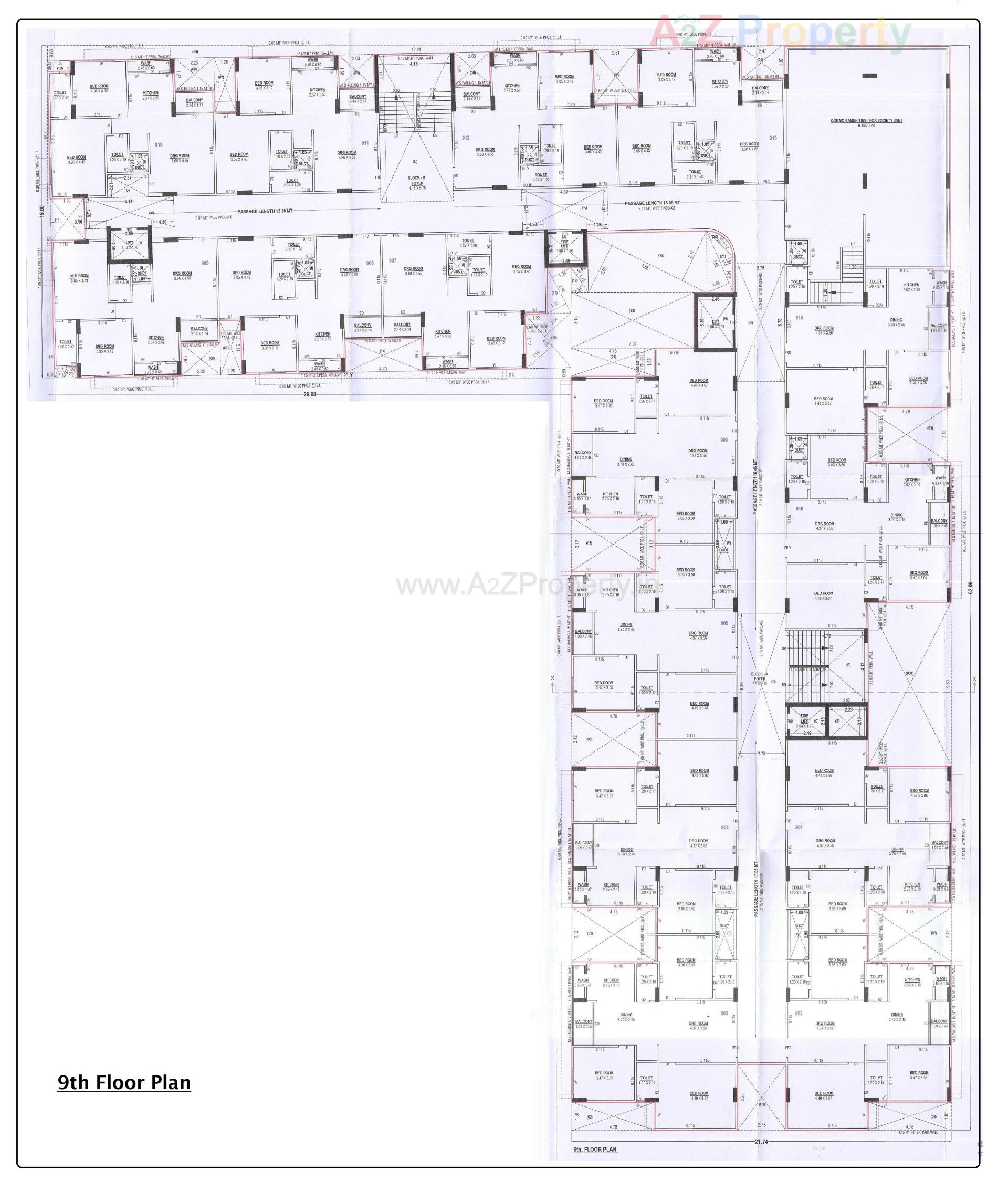 Layout of real estate project Ralsi Rivera located at Ghuma, Ahmedabad, Gujarat