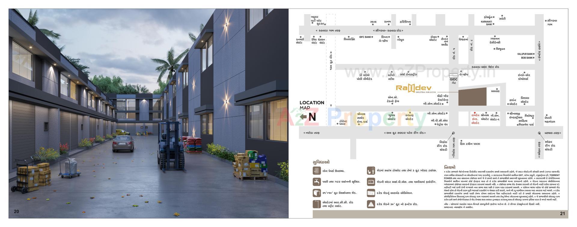 Layout of real estate project Ramdev Industrial Hub   Ramdev Icon located at Nikol, Ahmedabad, Gujarat