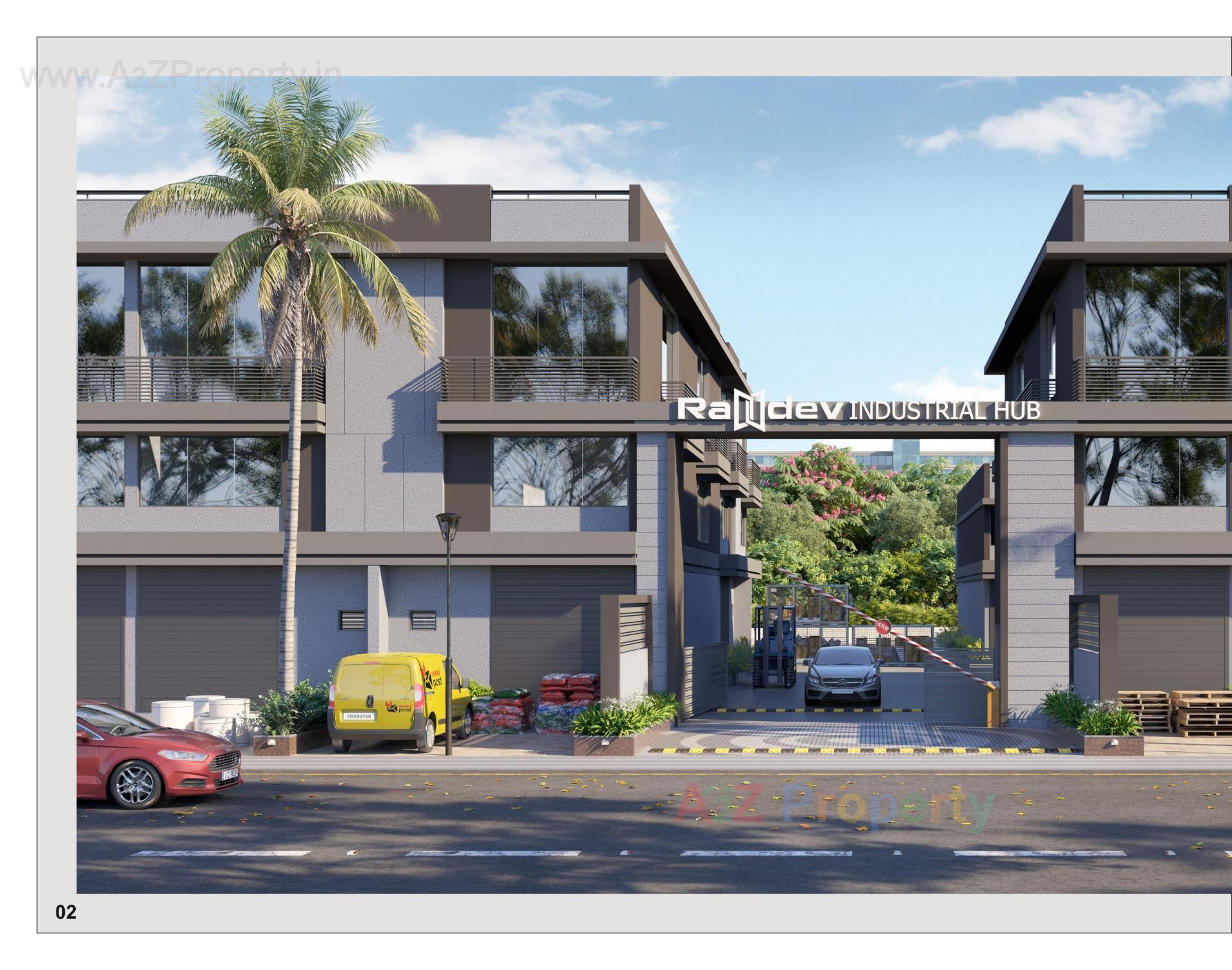 3D Elevation of real estate project Ramdev Industrial Hub   Ramdev Icon located at Nikol, Ahmedabad, Gujarat