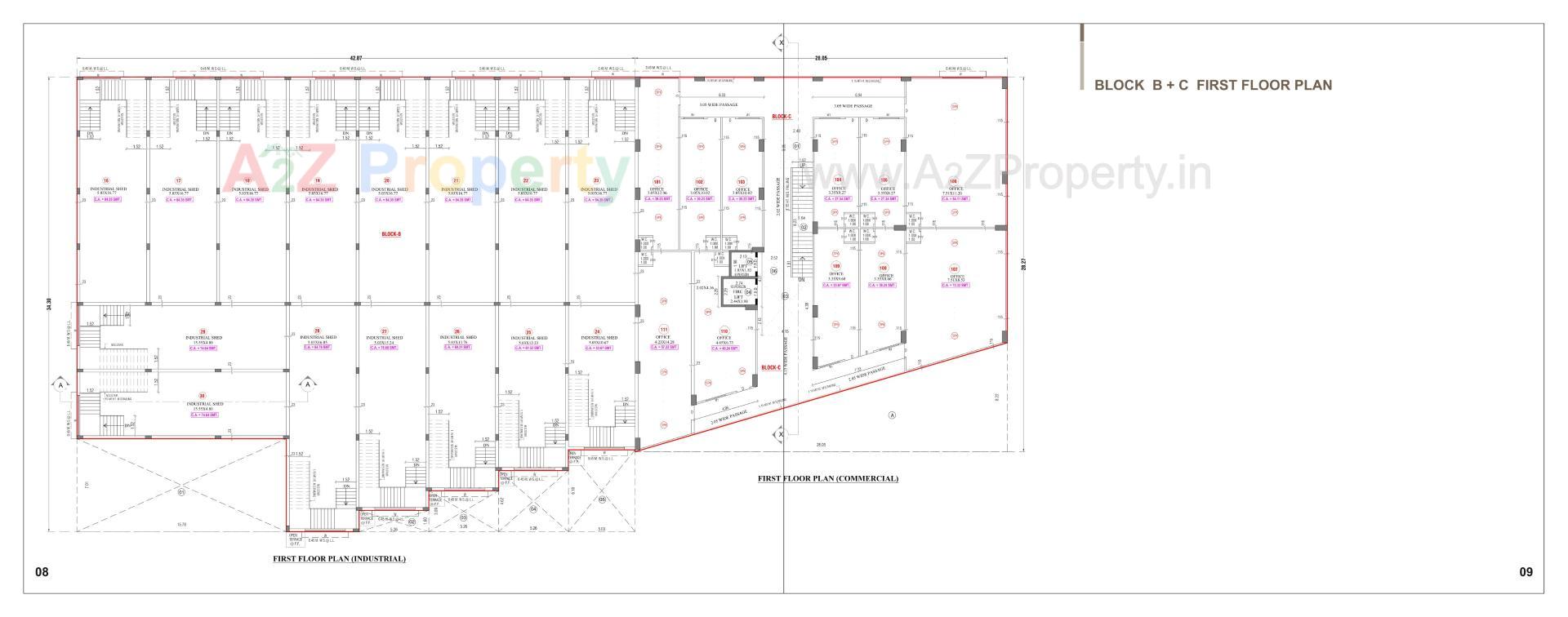 Layout of real estate project Ramdev Industrial Hub   Ramdev Icon located at Nikol, Ahmedabad, Gujarat