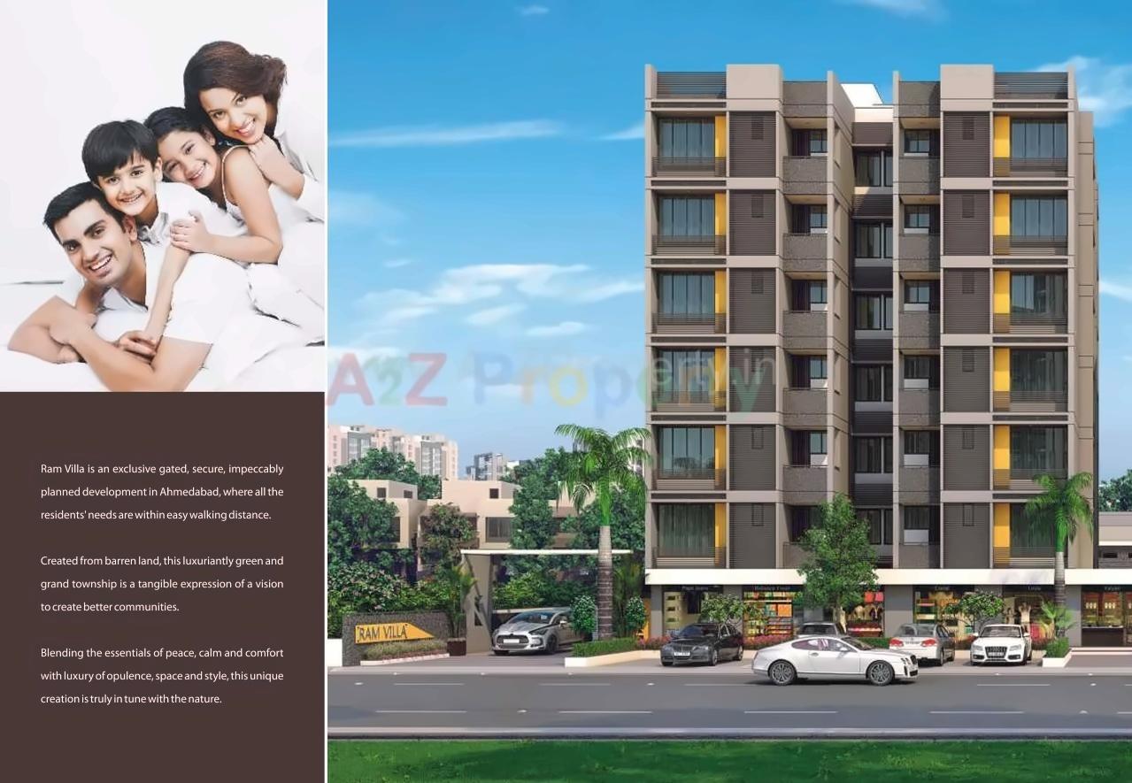 3D Elevation of real estate project Ramvilla Appts   Raw House Duplex located at Singrva, Ahmedabad, Gujarat