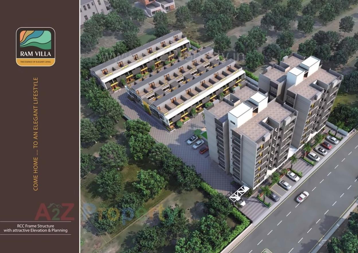 3D Elevation of real estate project Ramvilla Appts   Raw House Duplex located at Singrva, Ahmedabad, Gujarat