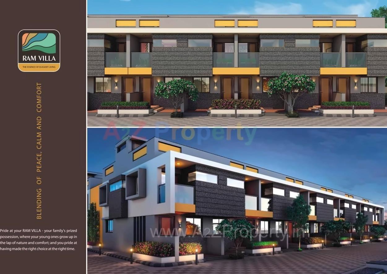 3D Elevation of real estate project Ramvilla Appts   Raw House Duplex located at Singrva, Ahmedabad, Gujarat