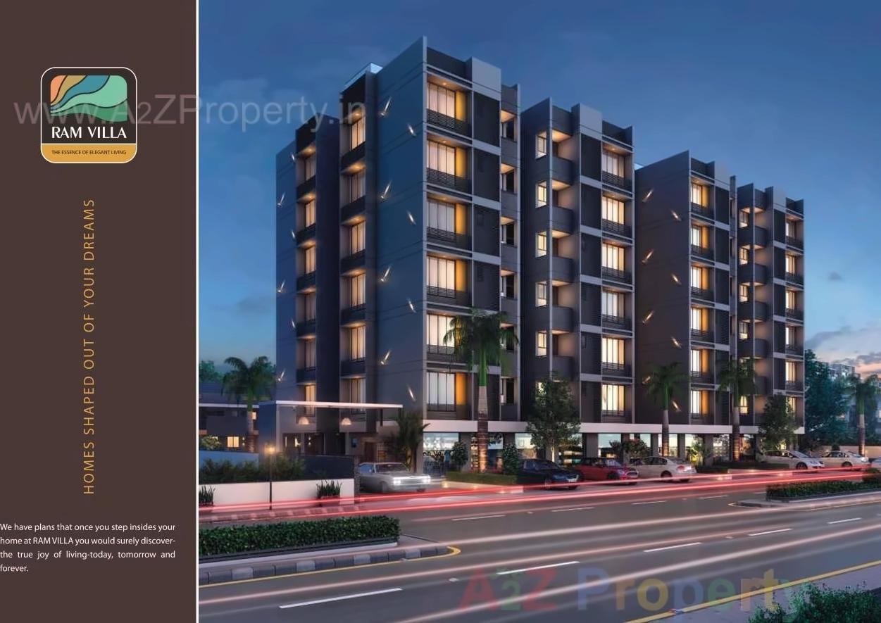 3D Elevation of real estate project Ramvilla Appts   Raw House Duplex located at Singrva, Ahmedabad, Gujarat