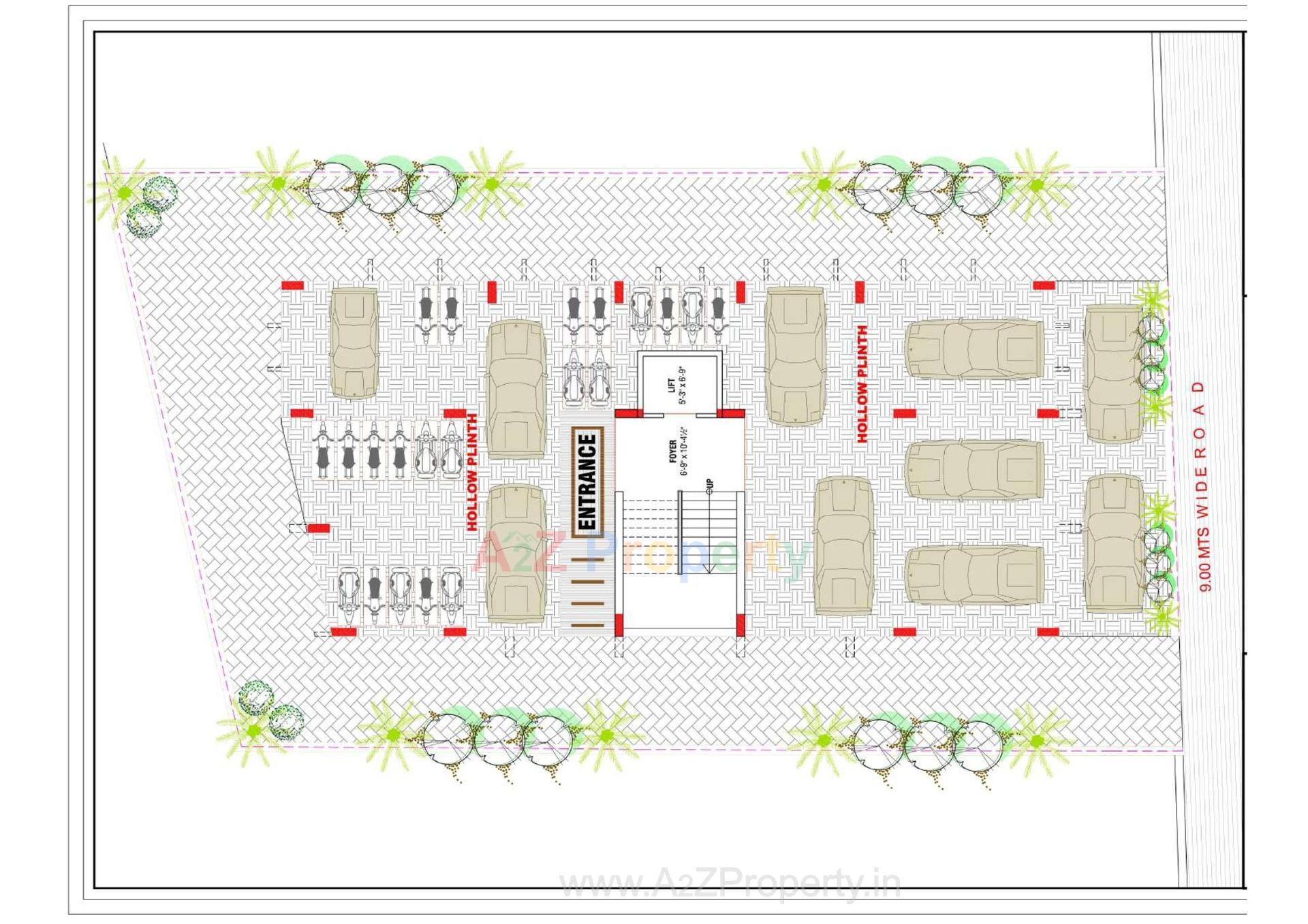 Layout of real estate project Rashmi Apartments located at Vastrapur, Ahmedabad, Gujarat