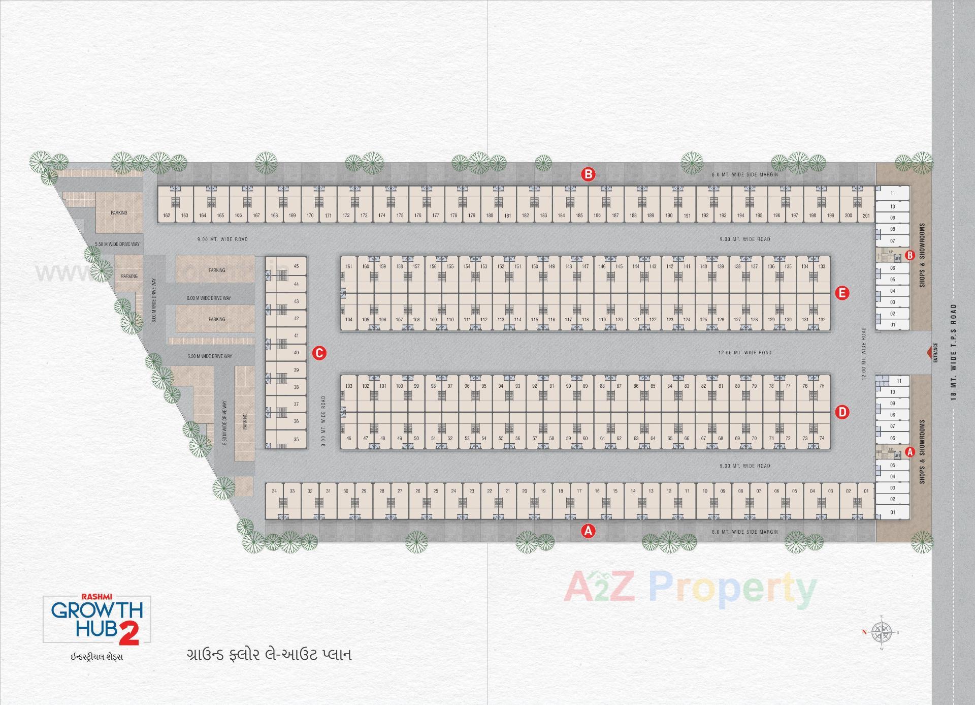 Layout of real estate project Rashmi Growth Hub located at Odhav, Ahmedabad, Gujarat