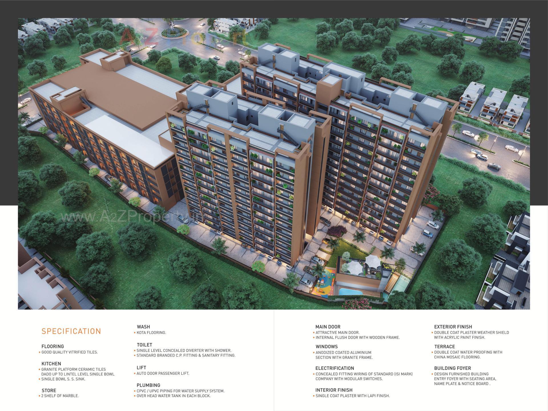 3D Elevation of real estate project Rashmi Nirvana   Rashmi South Park located at Vatva, Ahmedabad, Gujarat