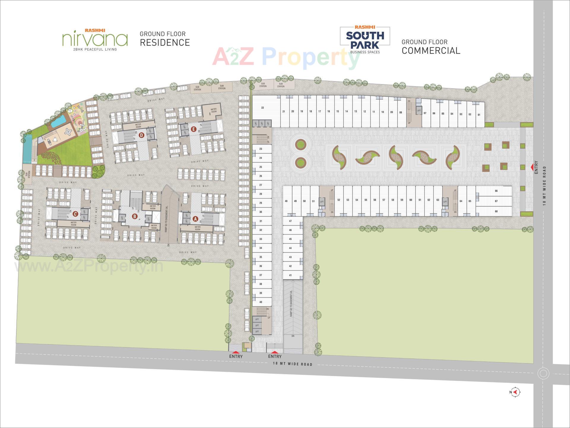 Layout of real estate project Rashmi Nirvana   Rashmi South Park located at Vatva, Ahmedabad, Gujarat