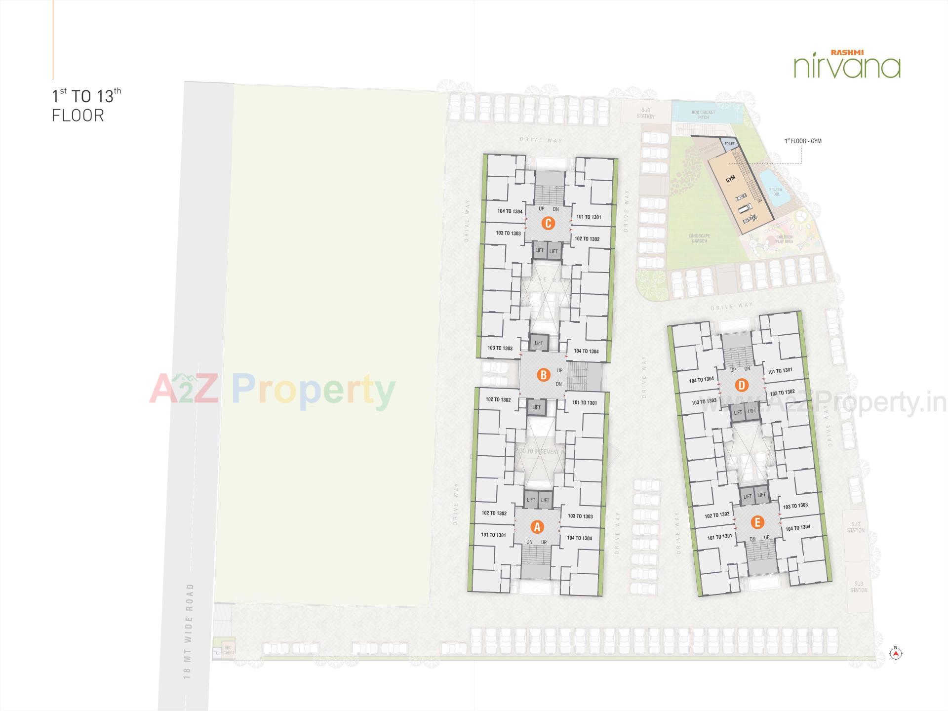 Layout of real estate project Rashmi Nirvana   Rashmi South Park located at Vatva, Ahmedabad, Gujarat