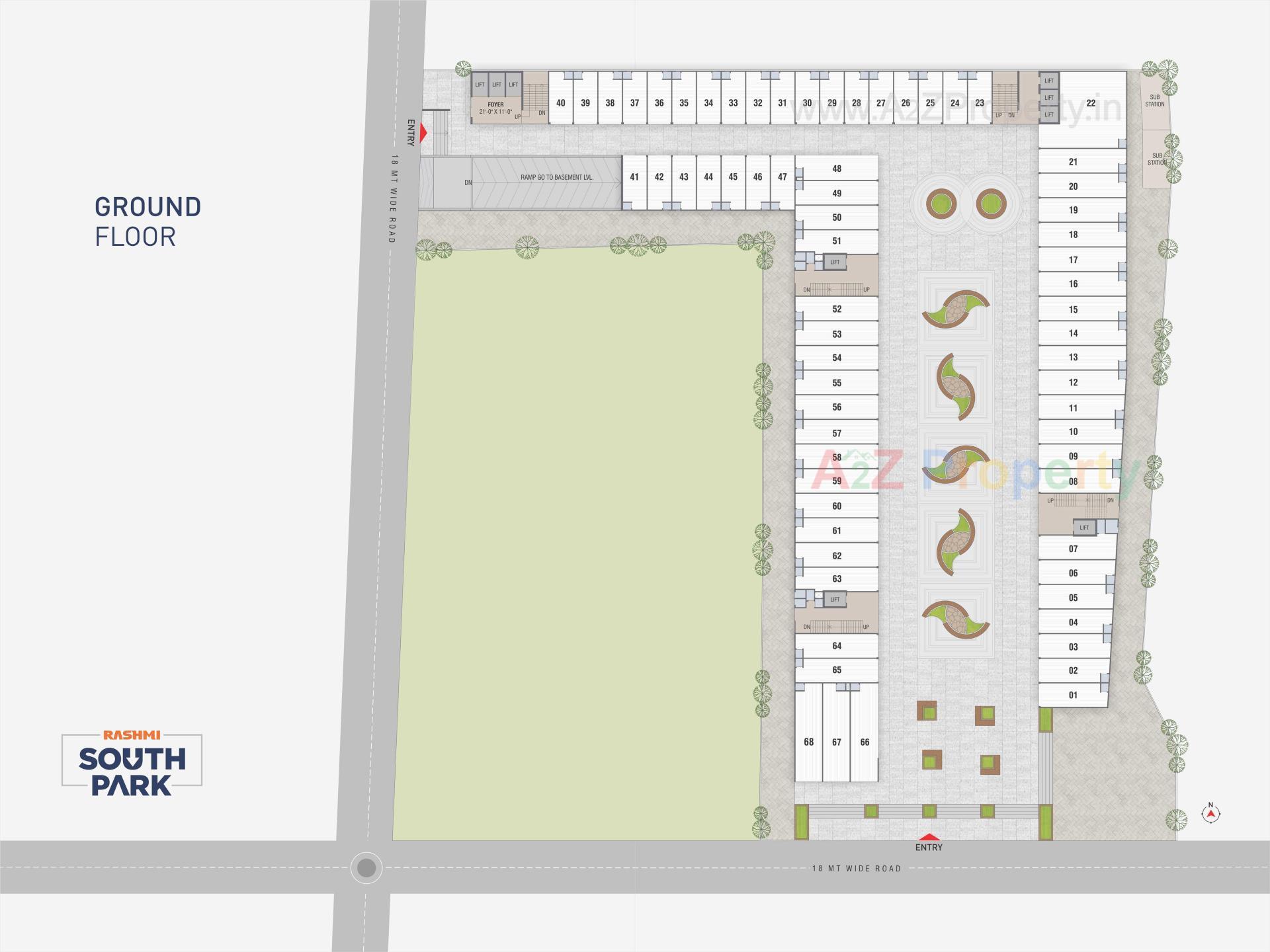 Layout of real estate project Rashmi Nirvana   Rashmi South Park located at Vatva, Ahmedabad, Gujarat
